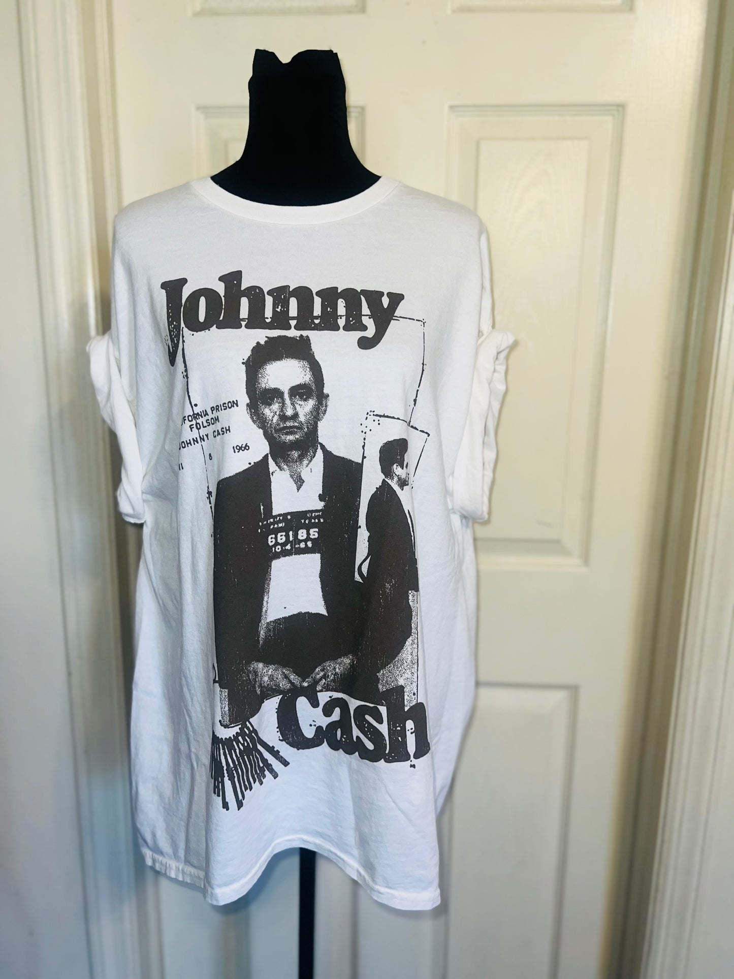 Johnny Cash Oversized Distressed Tee