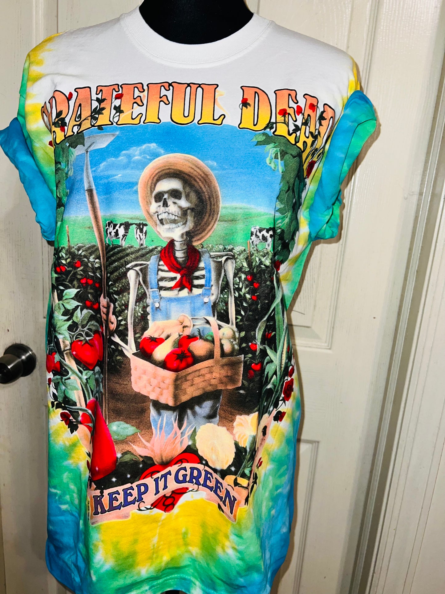Grateful Dead Keep Green Double Sided Distressed Tee