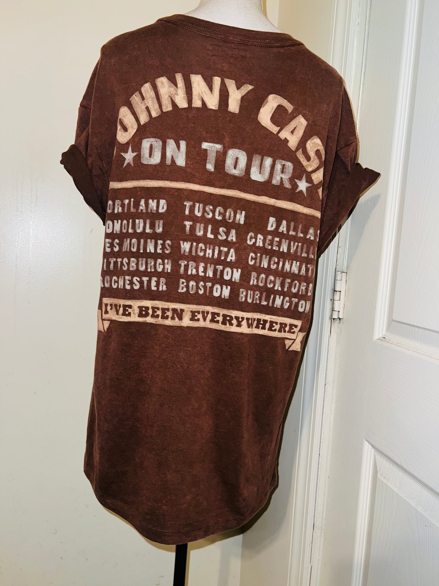Johnny Cash Double Sided Oversized Distressed Tee
