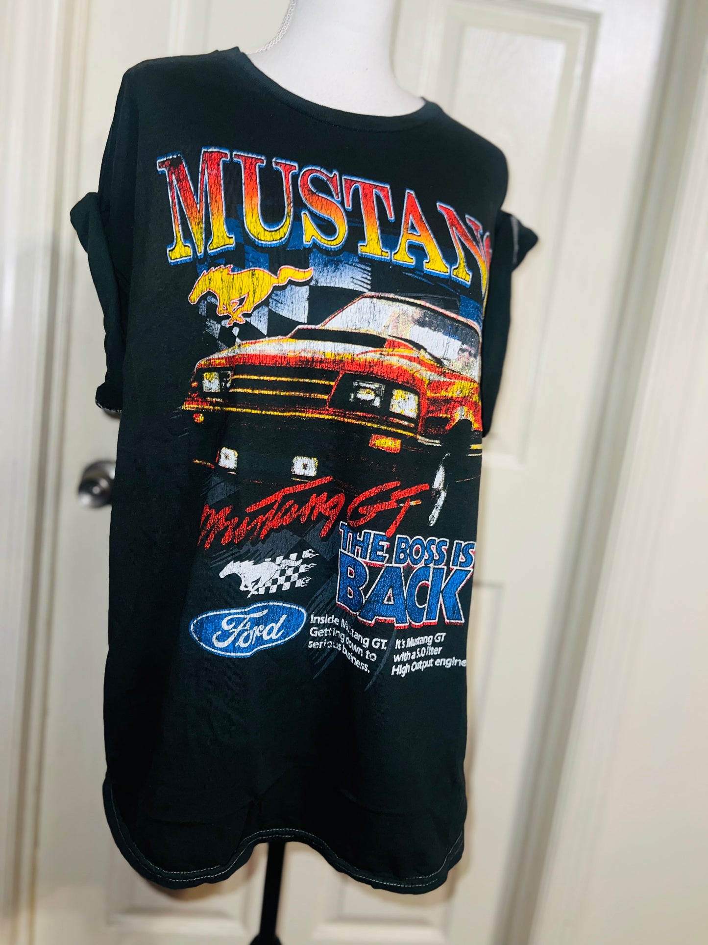 Ford Mustang Oversized Distressed Tee