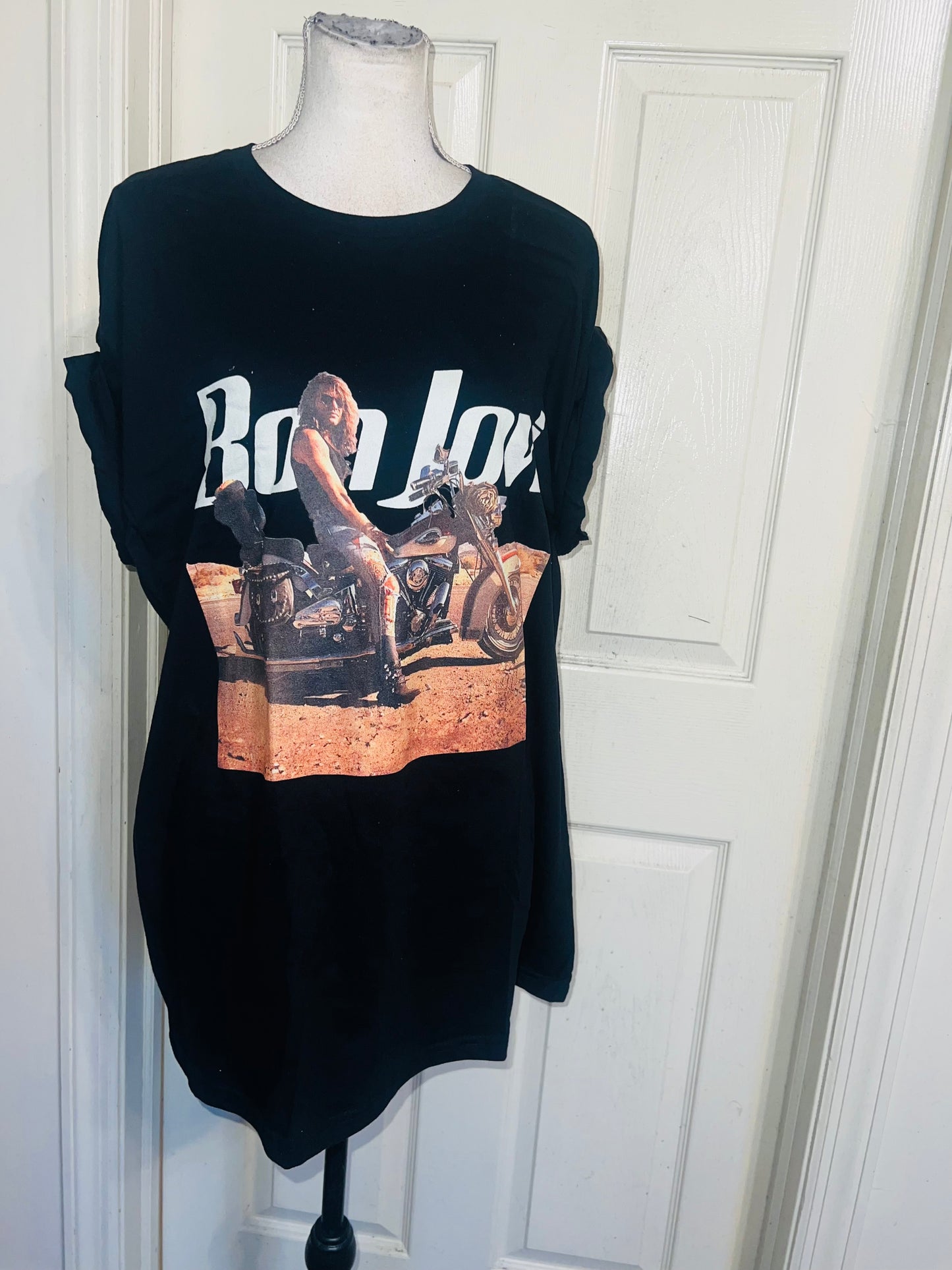 Bon Jovi Oversized Distressed Tee