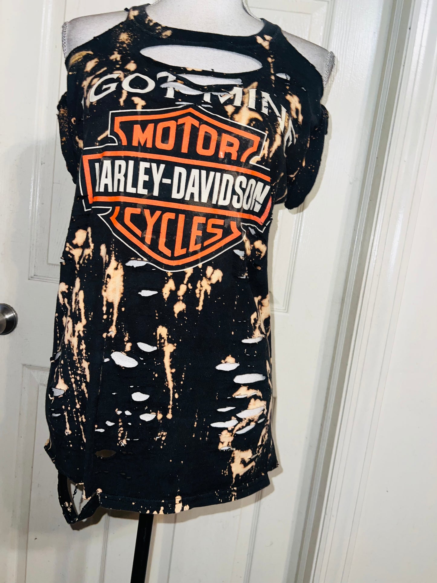 Harley Davidson Bleached Double Sided Distressed Tee