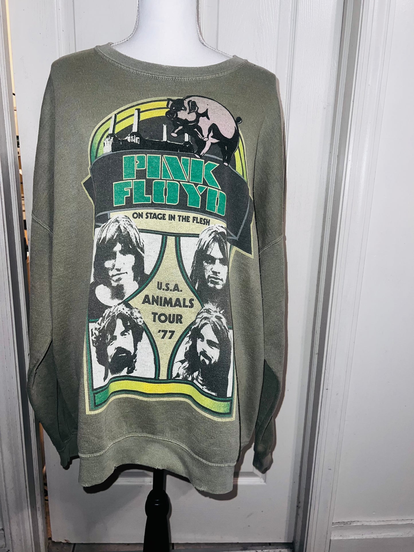 Pink Floyd Oversized Distressed Sweatshirt