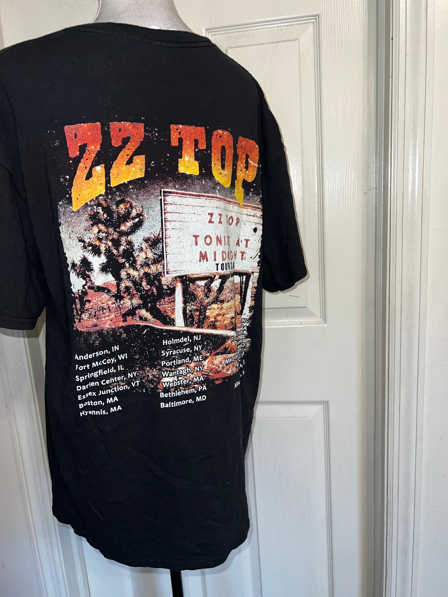 ZZ Top Double Sided Oversized Distressed Tee