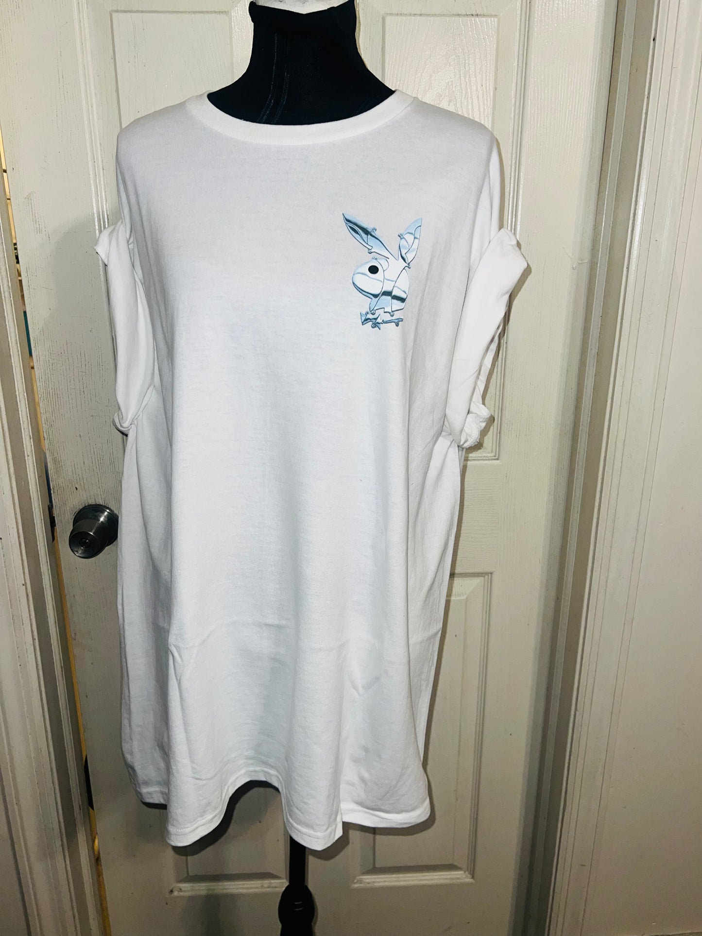 Playboy Double Sided Oversized Distressed Tee