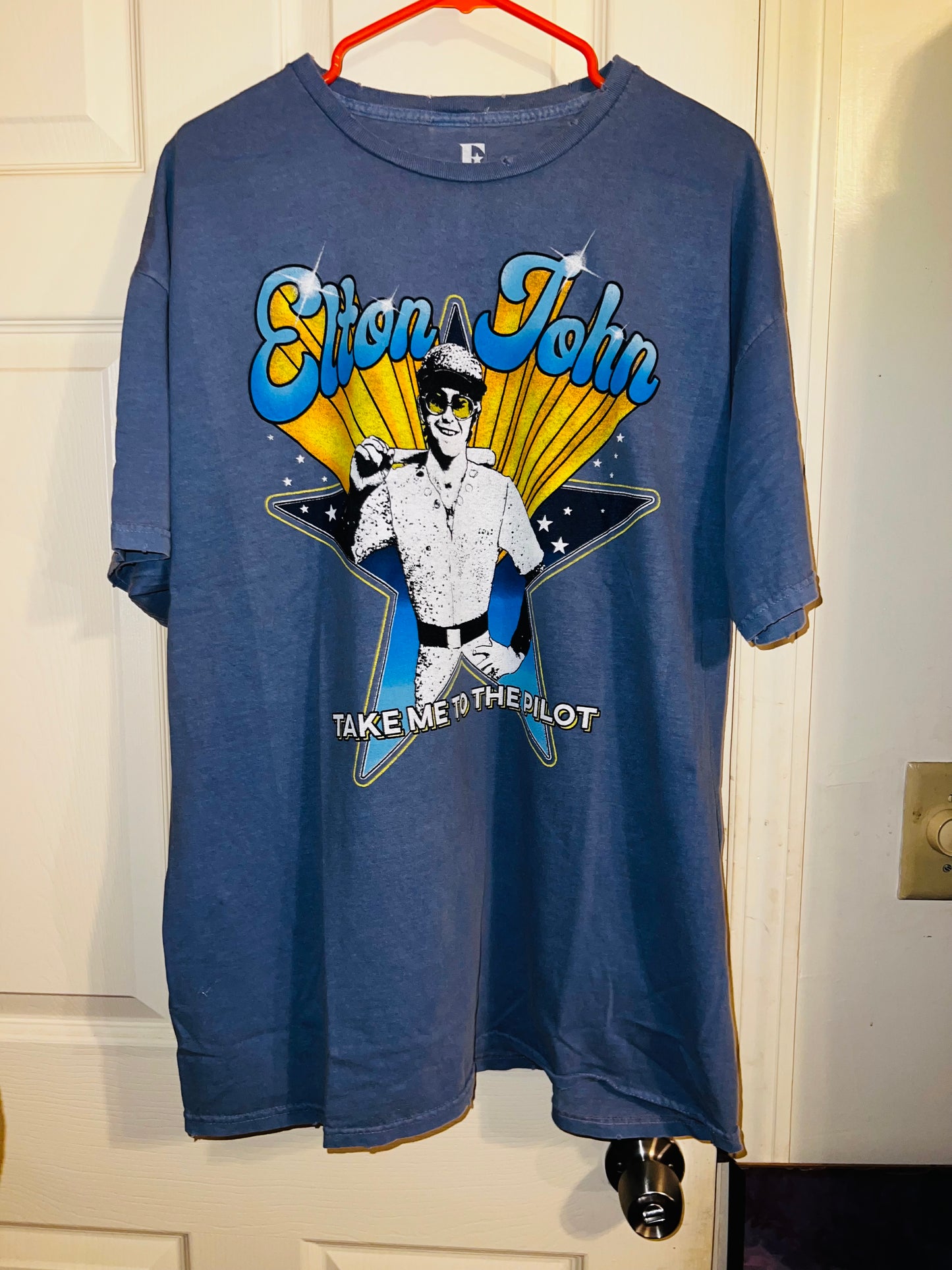 Elton John Oversized Distressed Tee