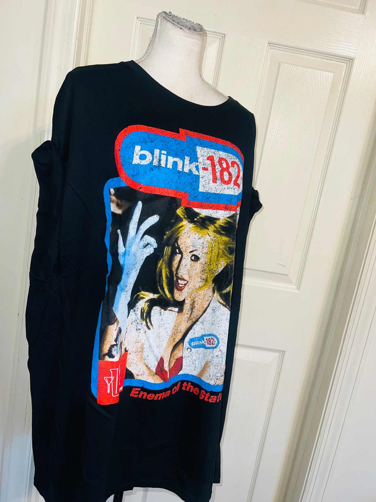 Blink 182 Double Sided Oversized Distressed Tee