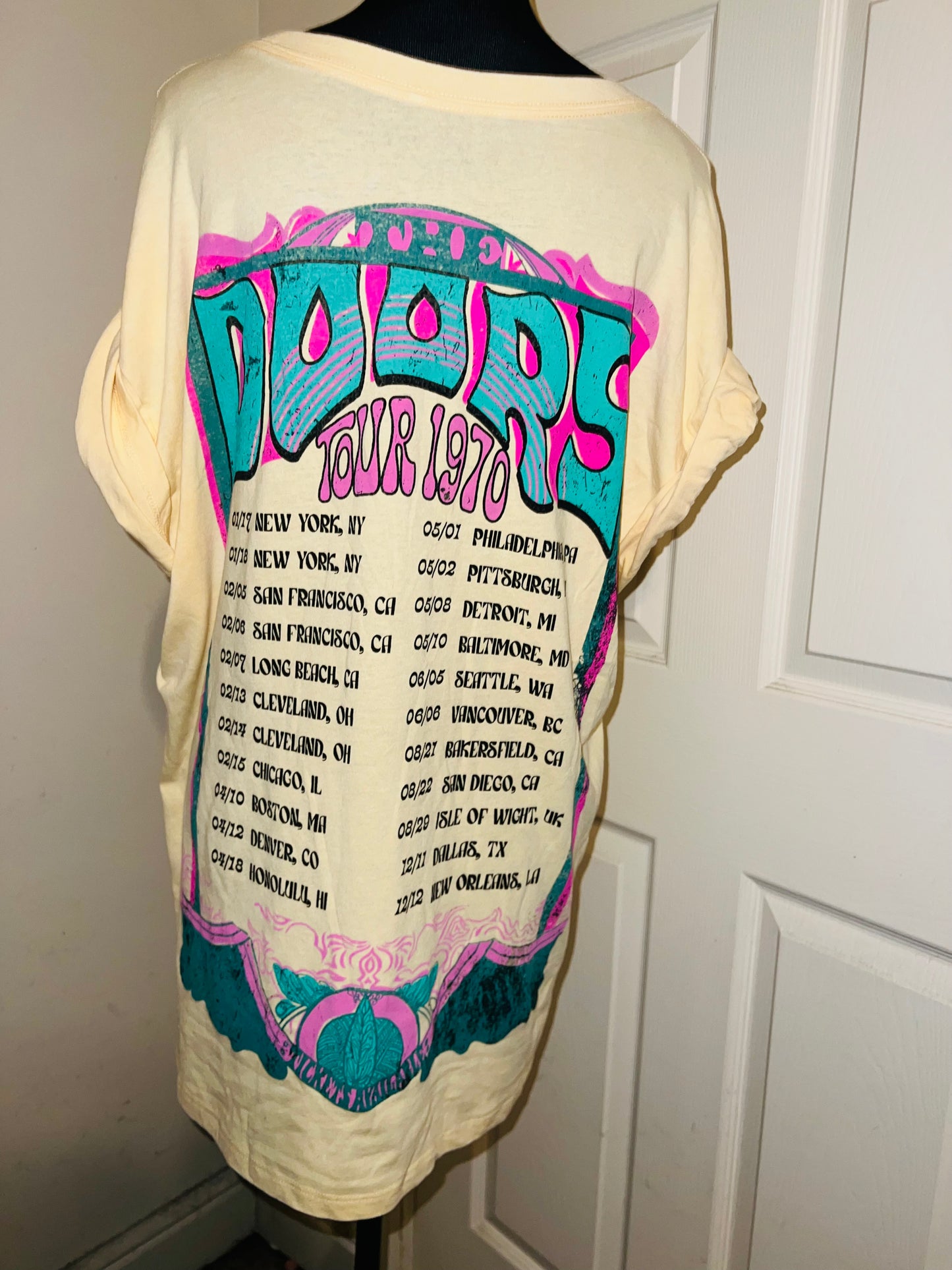 The Doors Double Sided Oversized Distressed Tee