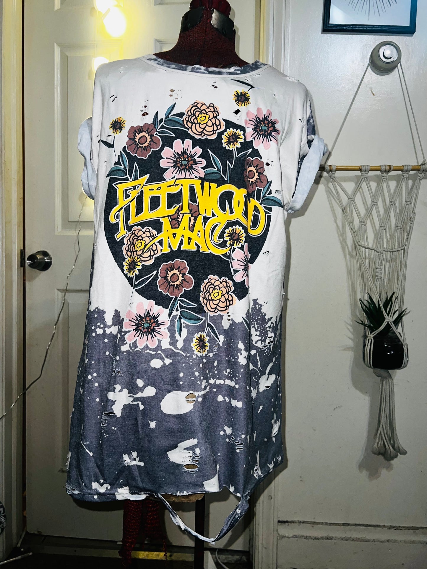 Fleetwood Mac Floral Distressed Tee