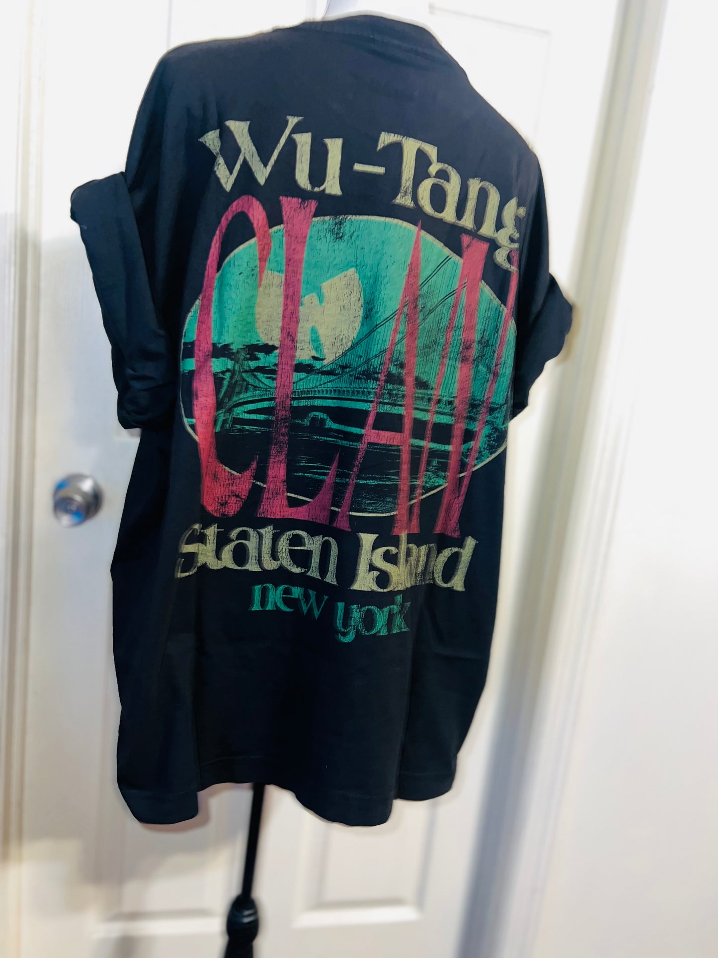 Wu-Tang Clan Double Sided Oversized Distressed Tee