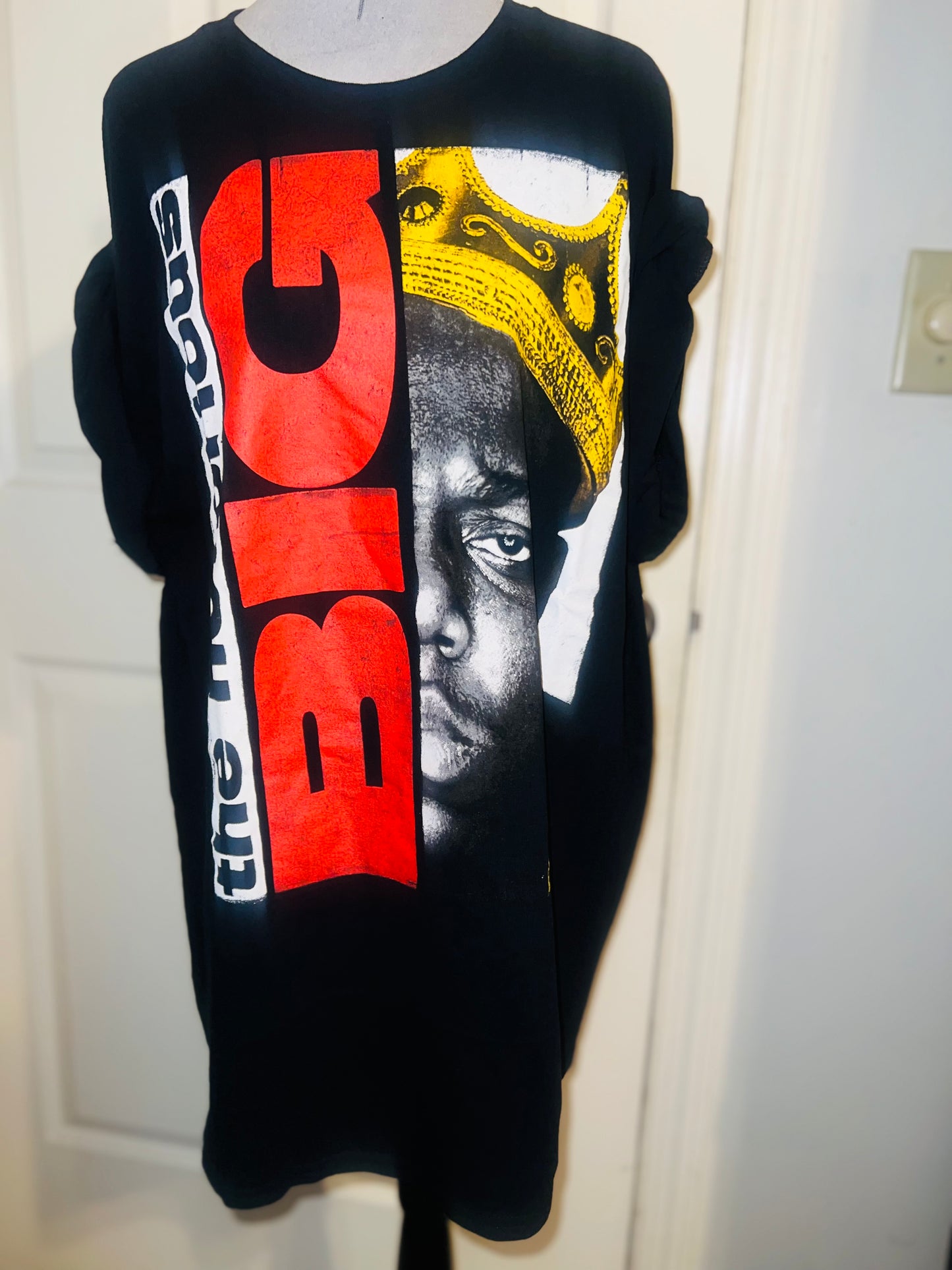 Notorious BIG Biggie Smalls Oversized Distressed Tee