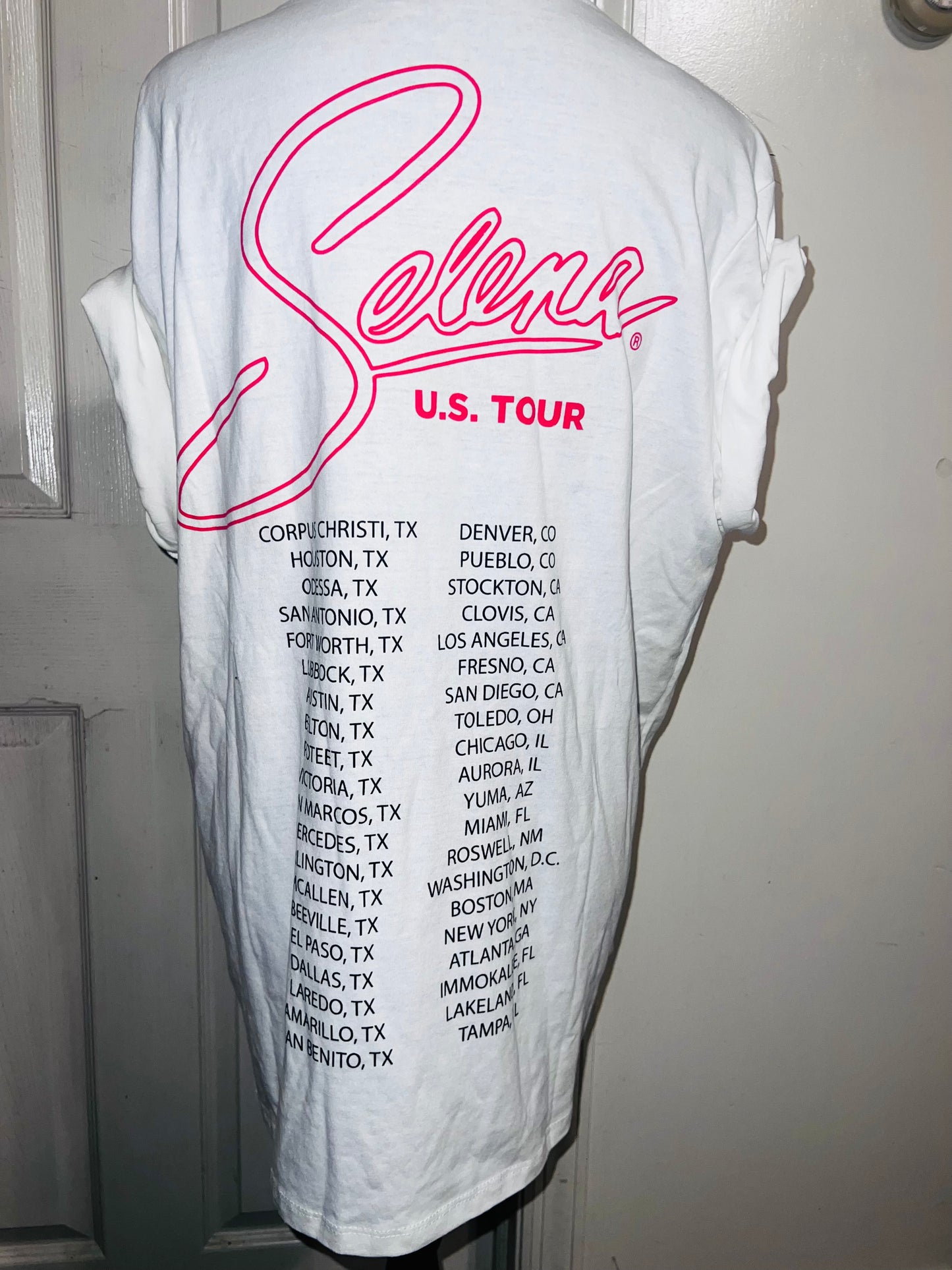 Selena Double Sided Oversized Distressed Tee