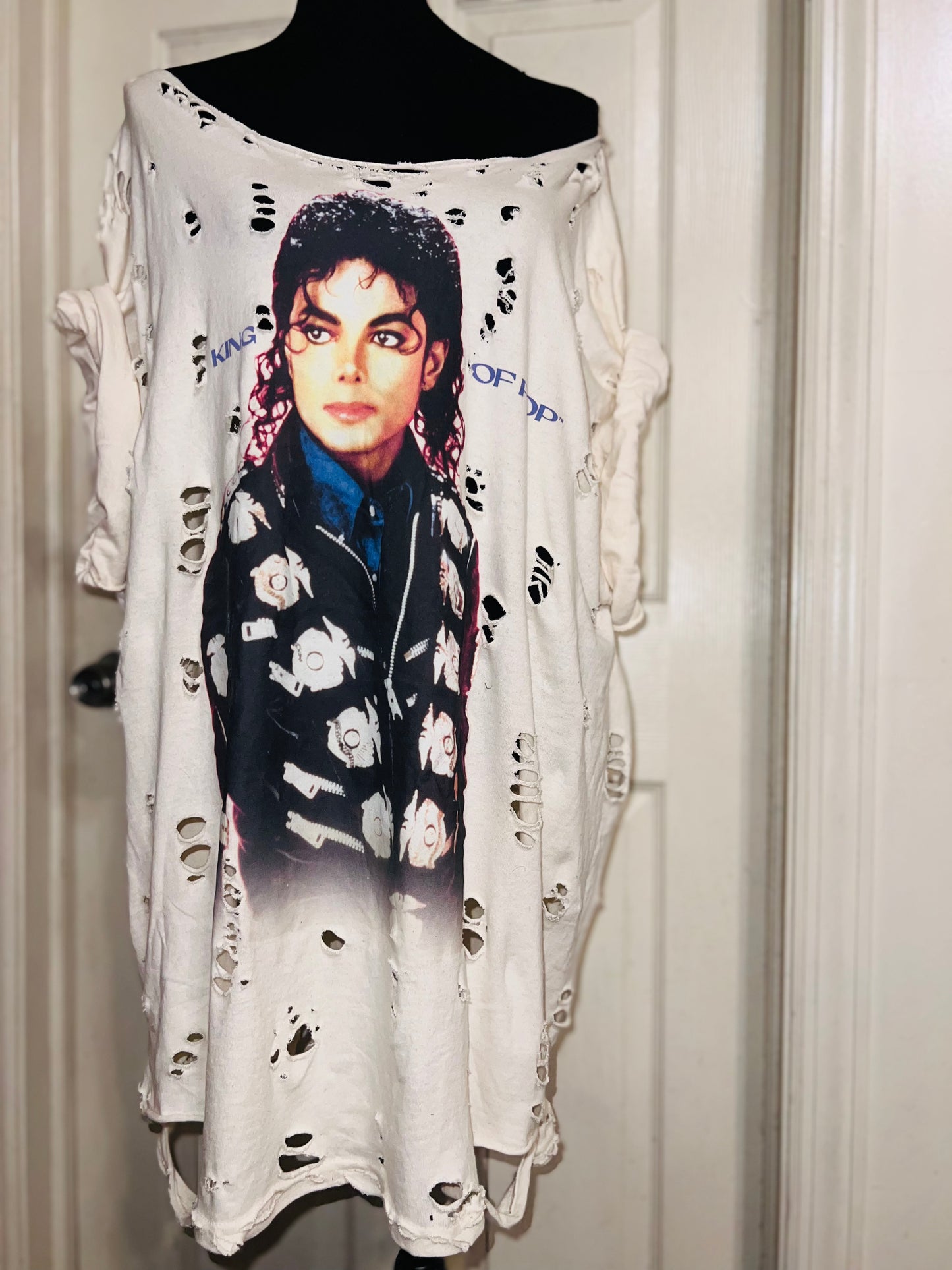 Michael Jackson Oversized Distressed Tee