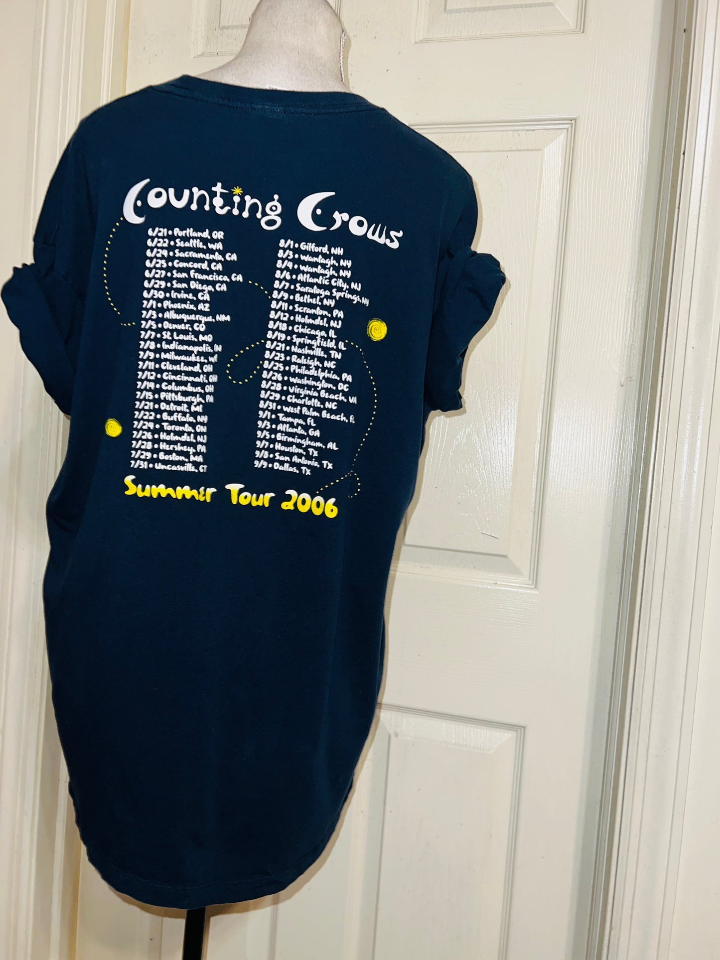 Counting Crows Double Sided Oversized Distressed Tee