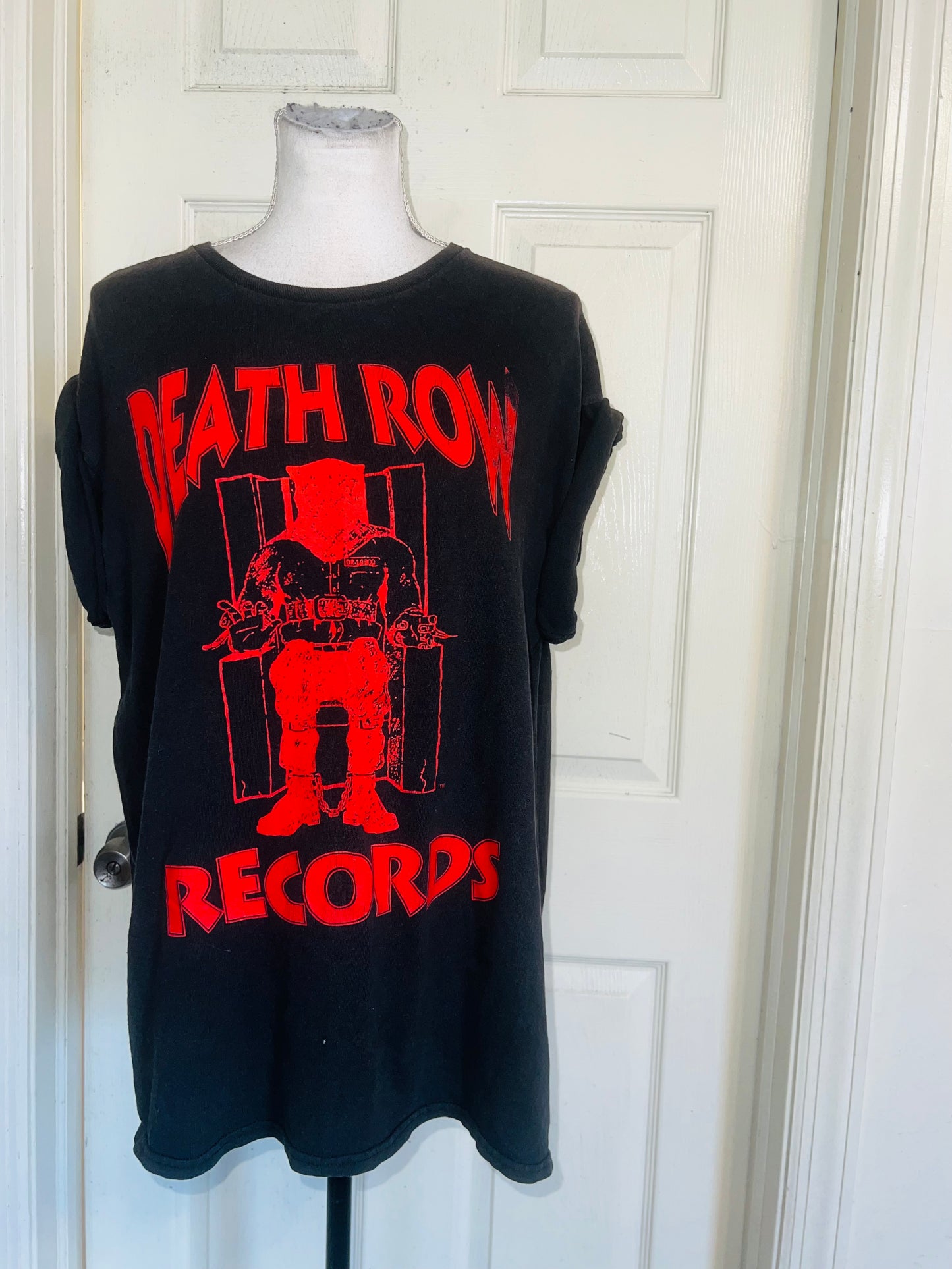 Death Row Records Oversized Distressed Tee