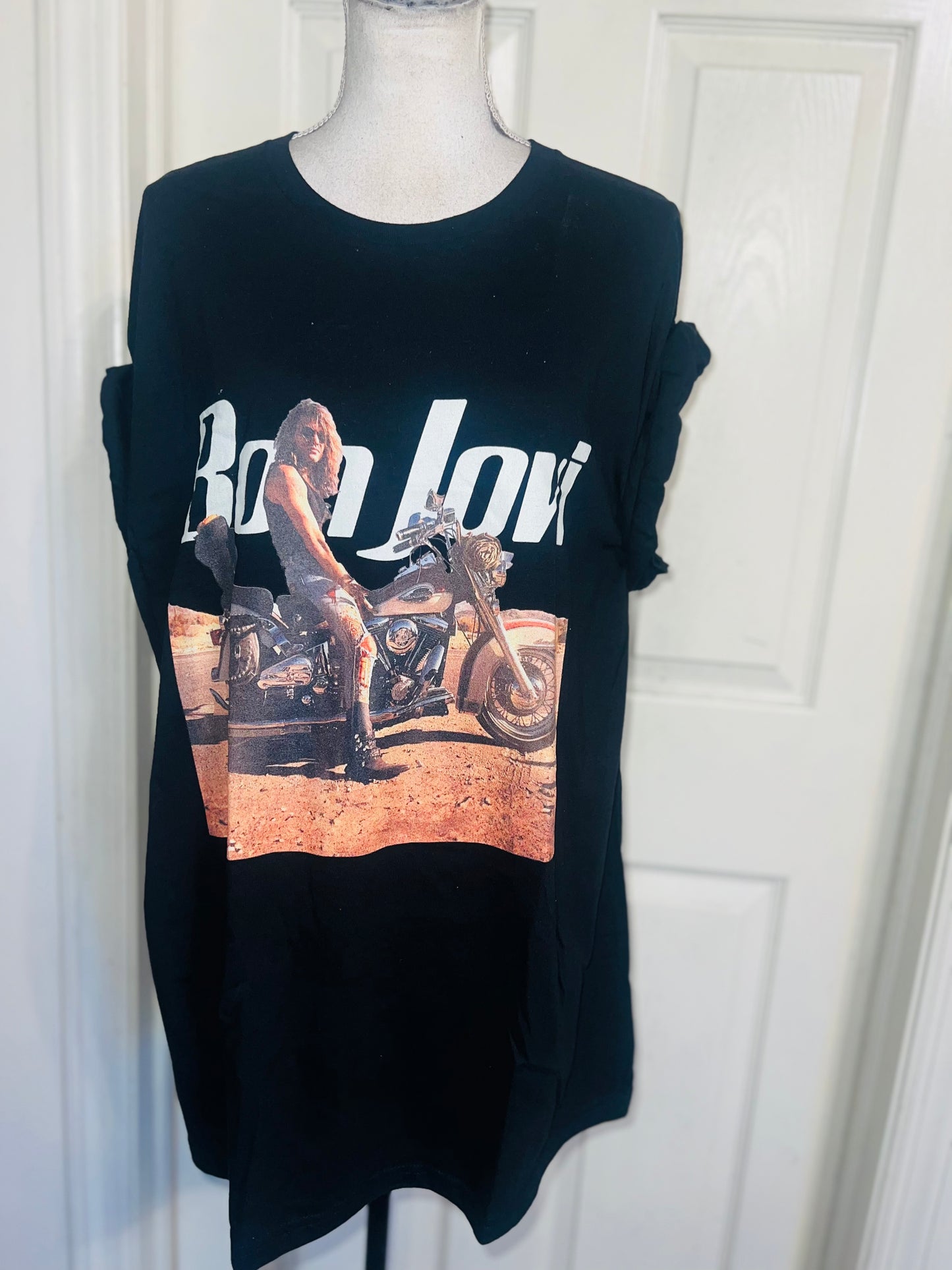 Bon Jovi Oversized Distressed Tee