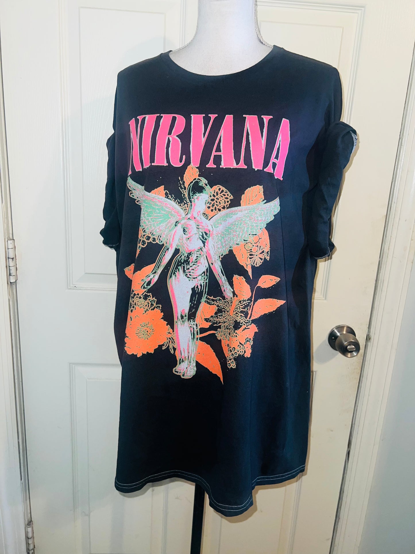 Nirvana Oversized Distressed Tee
