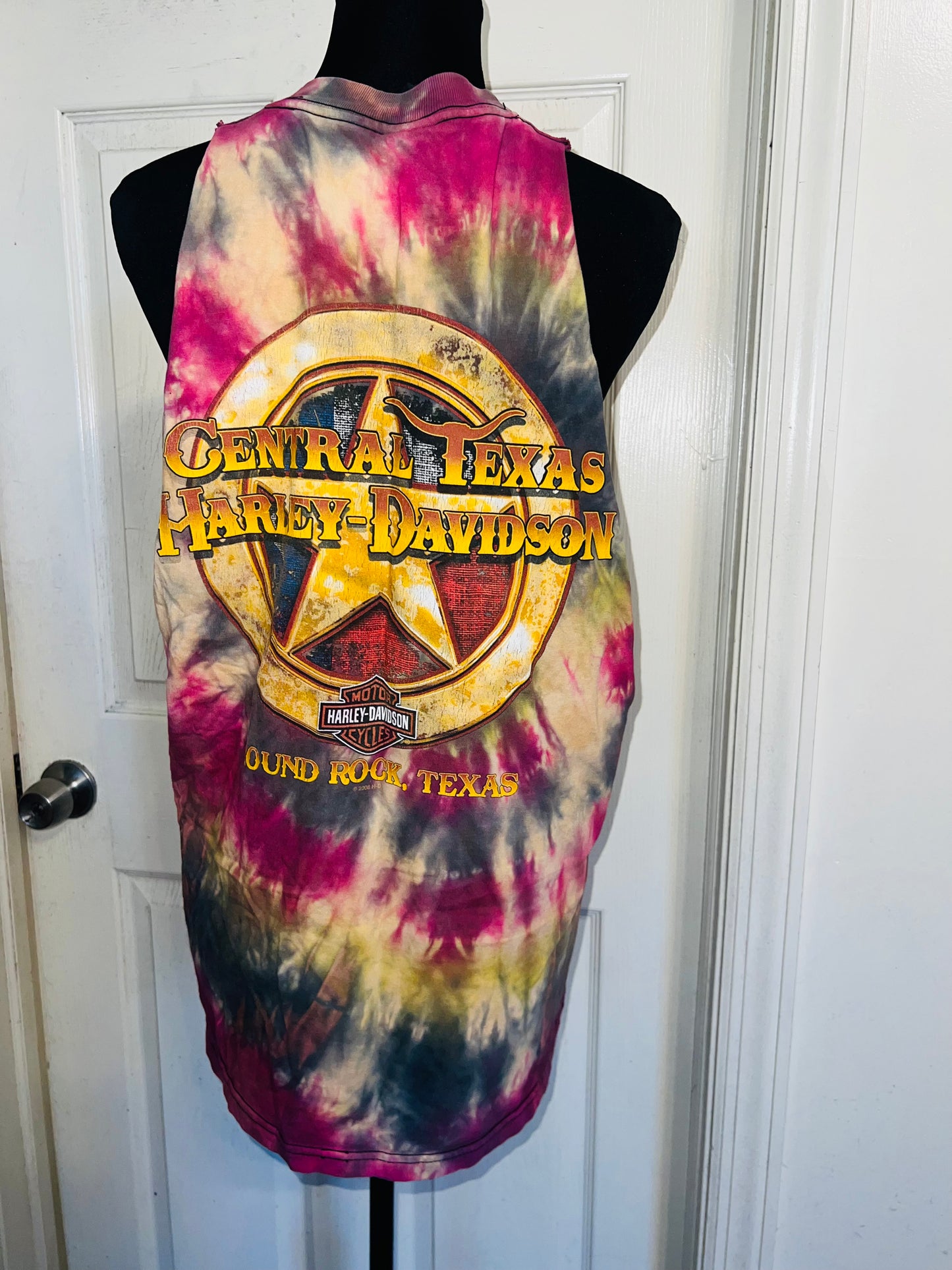 Harley Davidson Double Sided Oversized Distressed Tank