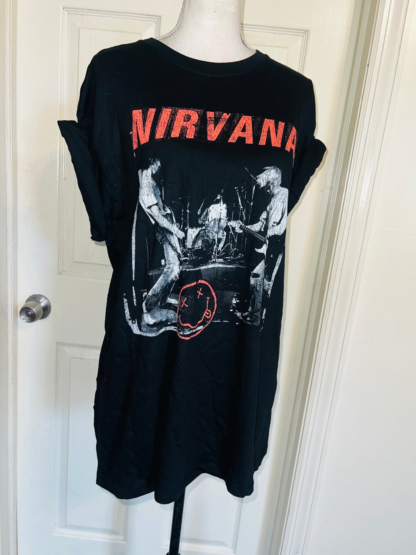 Nirvana Oversized Distressed Tee