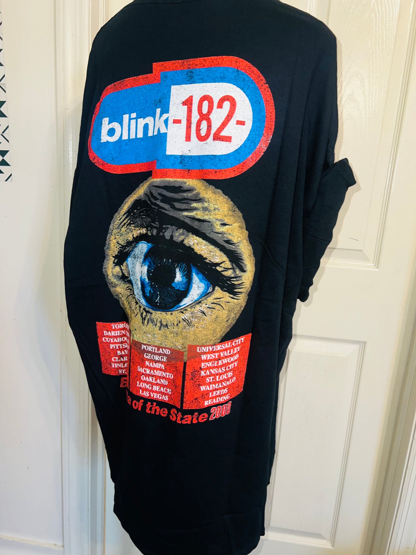 Blink 182 Double Sided Oversized Distressed Tee