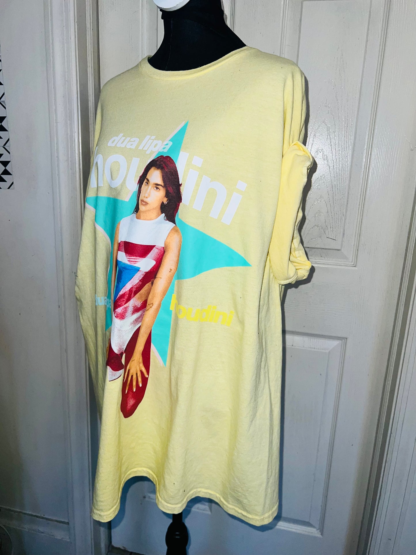 Dua Lipa Oversized Distressed Tee