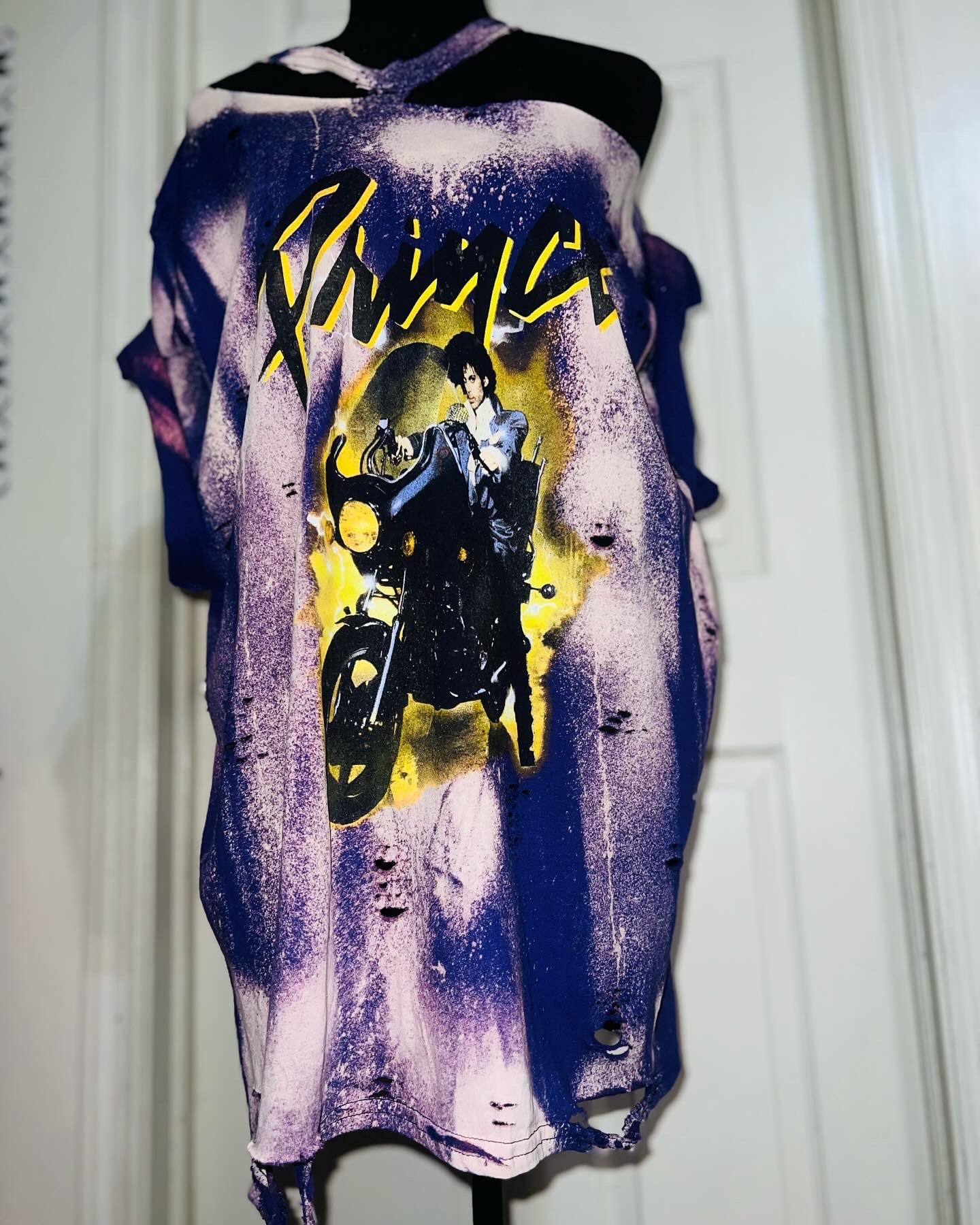 Prince Bleached Oversized Diss. Tee