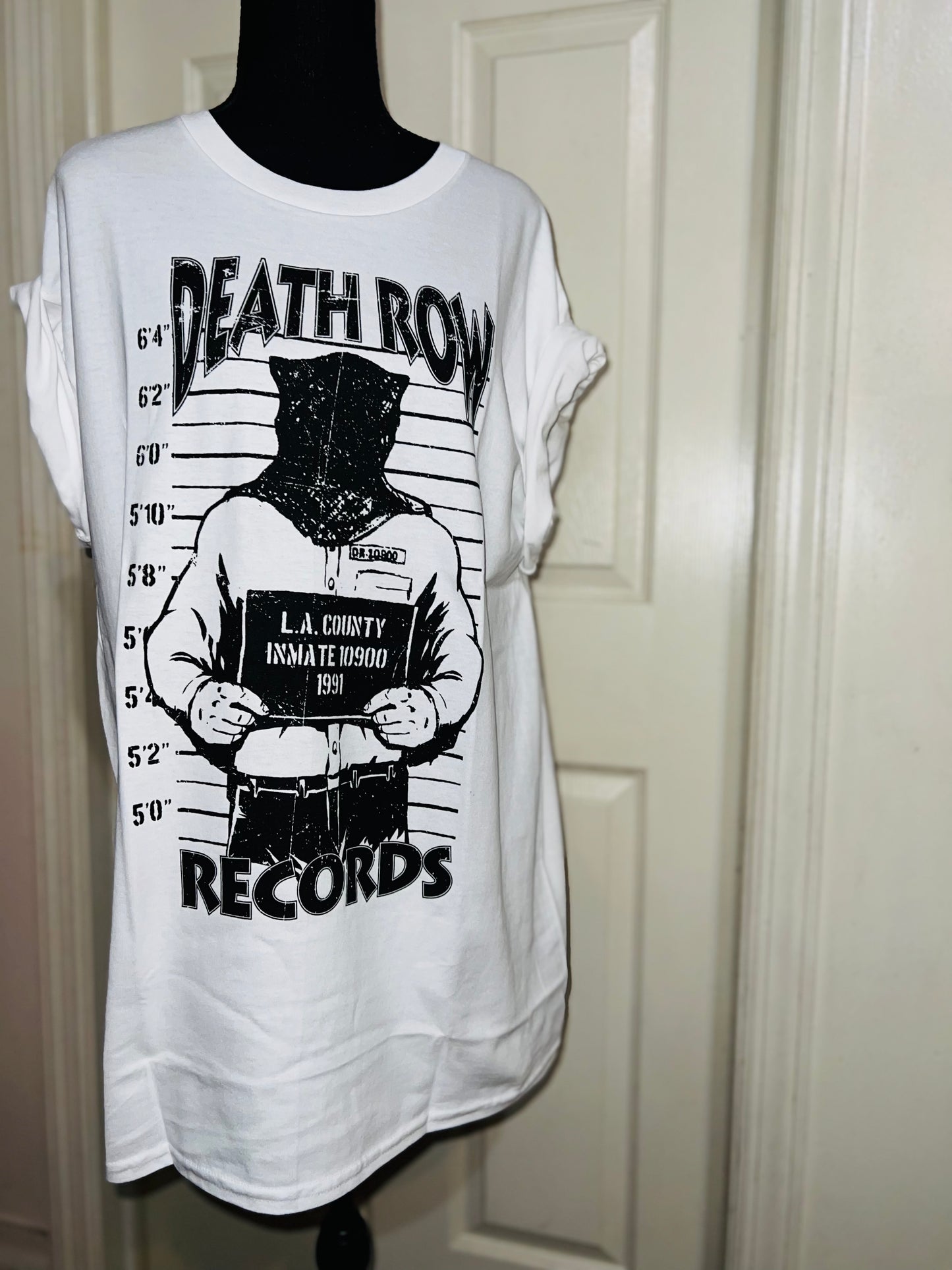 Death Row Records Oversized Distressed Tee