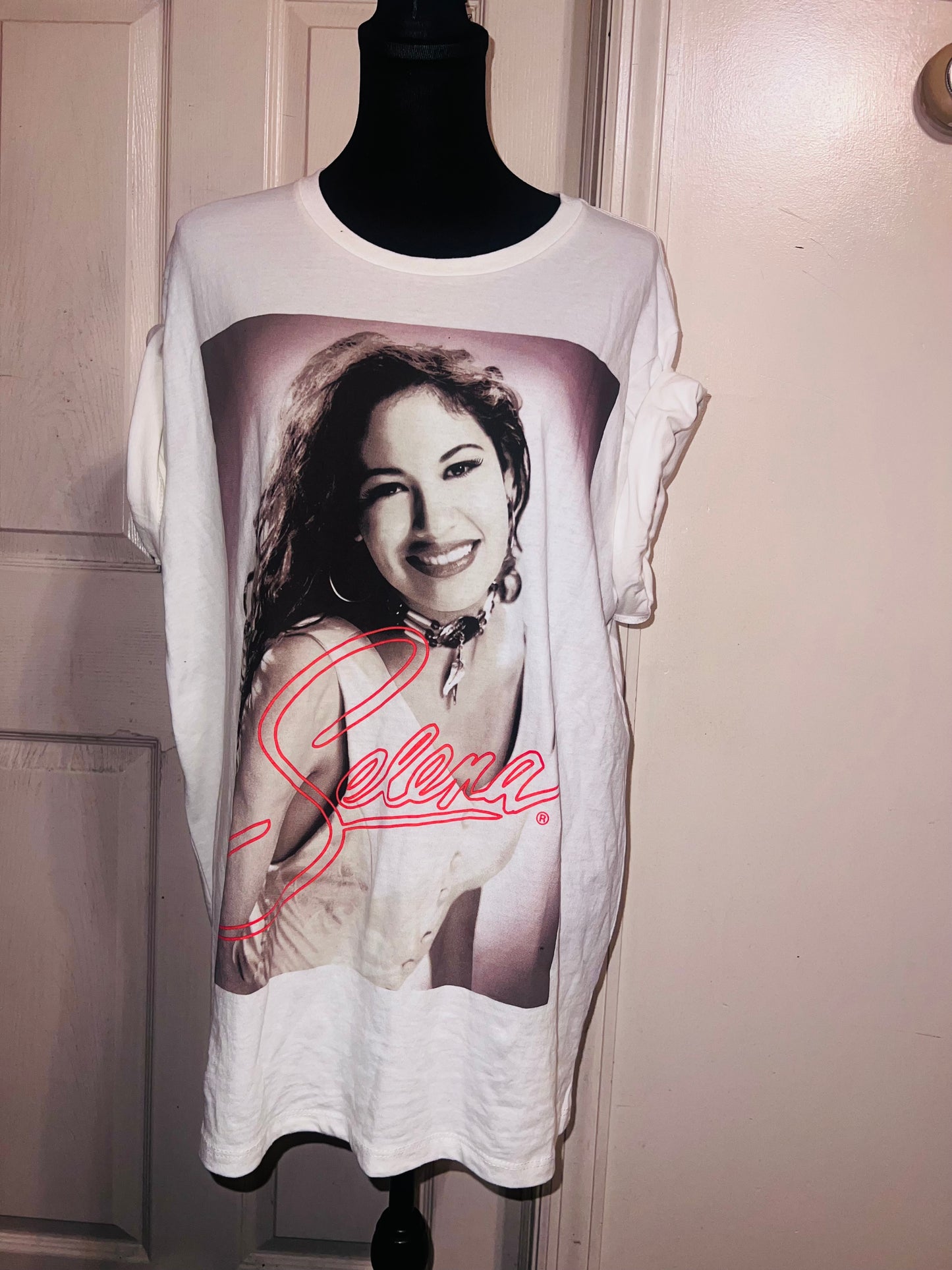 Selena Double Sided Oversized Distressed Tee