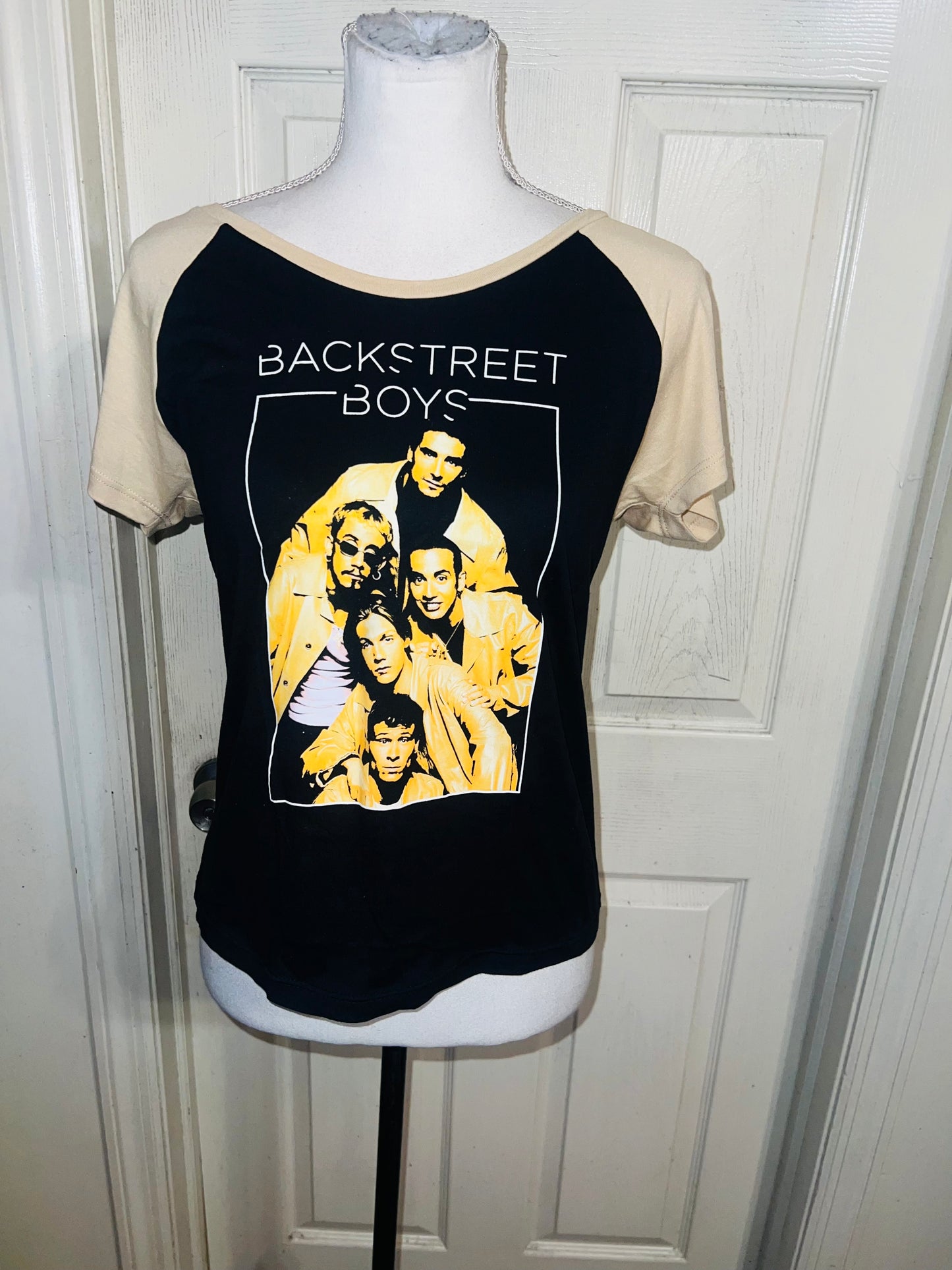 Backstreet Boys Raglan Oversized Distressed Baby Tee