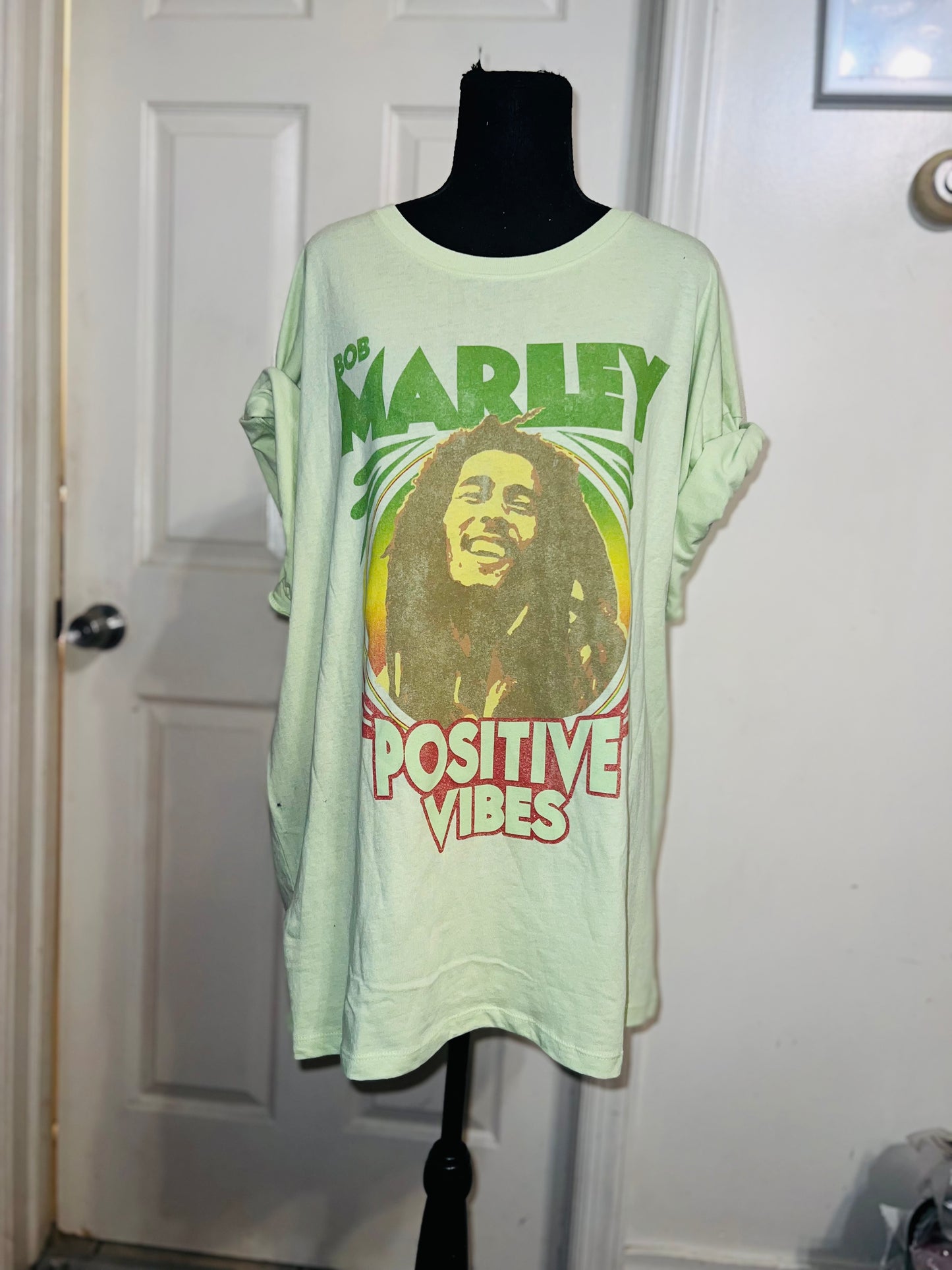 Bob Marley Oversized Distressed Tee