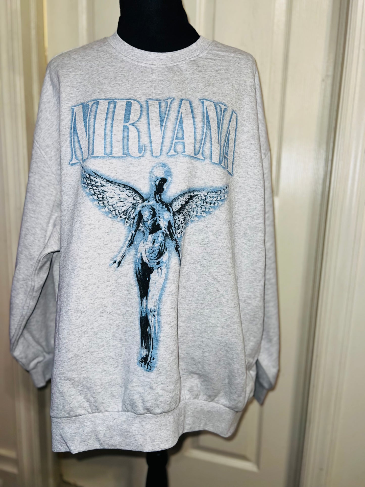 Nirvana Oversized Distressed Sweatshirt