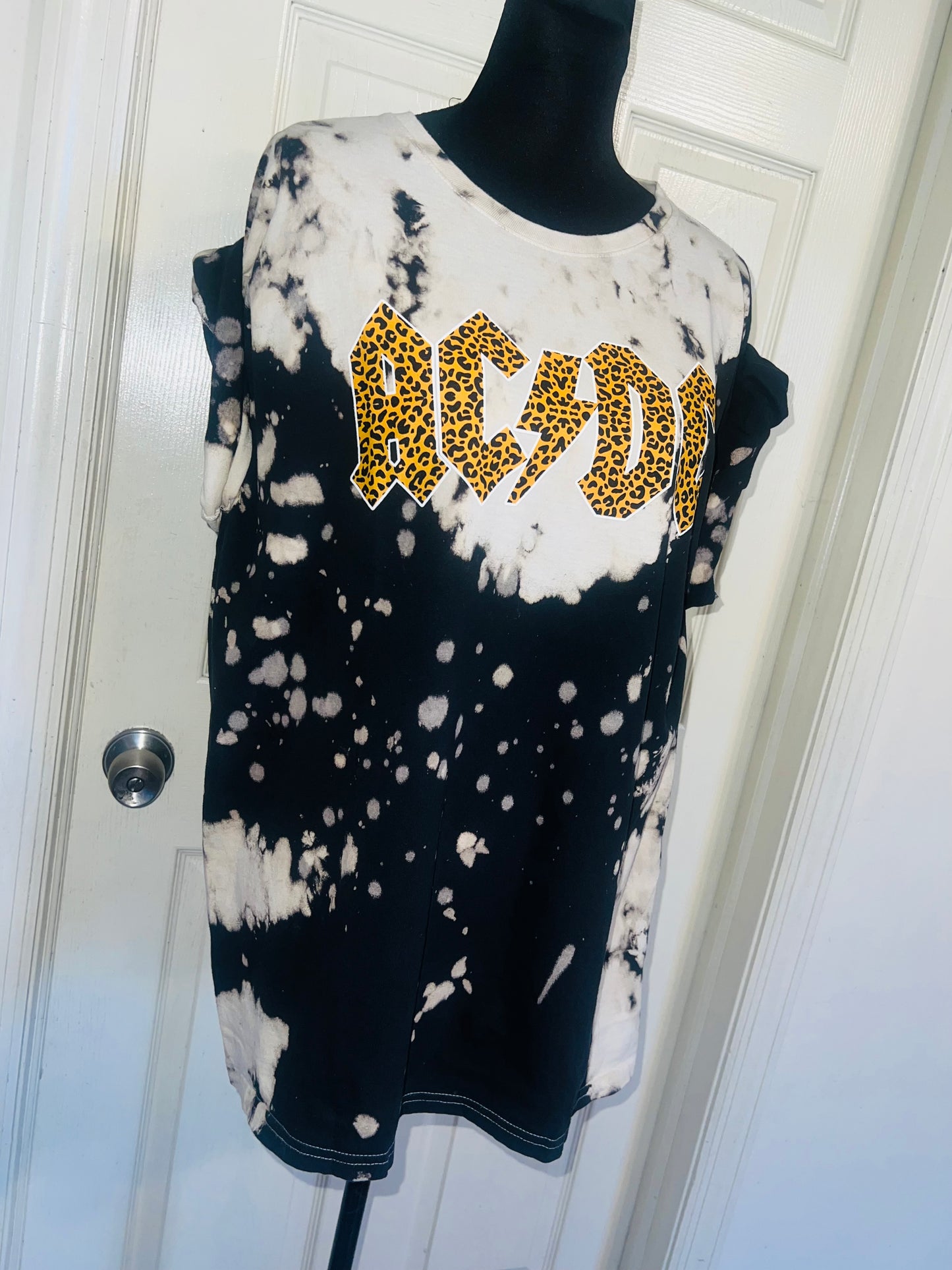 AC/DC Oversized Distressed Tee