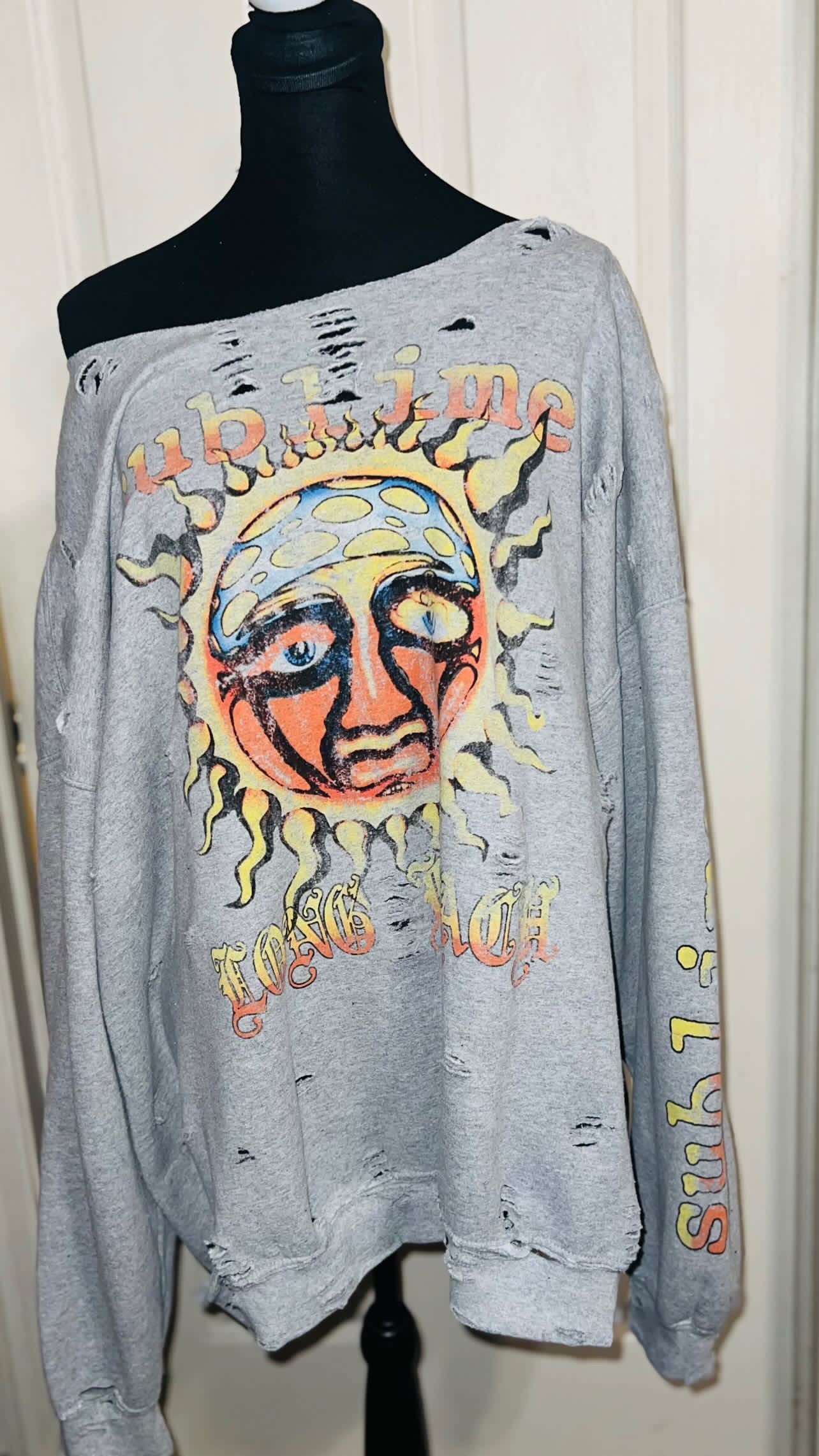 Sublime Oversized Distressed Sweatshirt