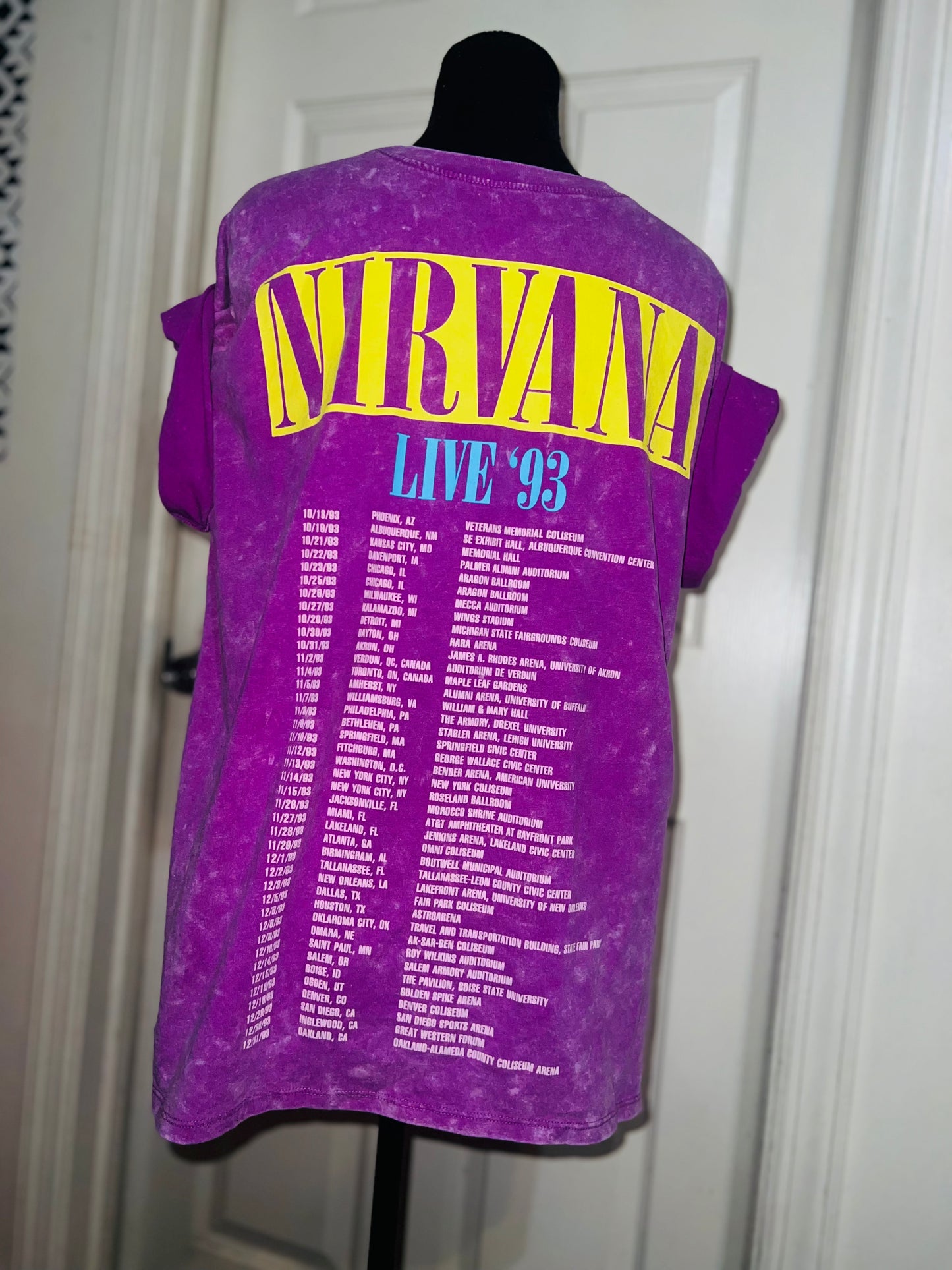 Nirvana Double Sided Oversized Distressed Tee
