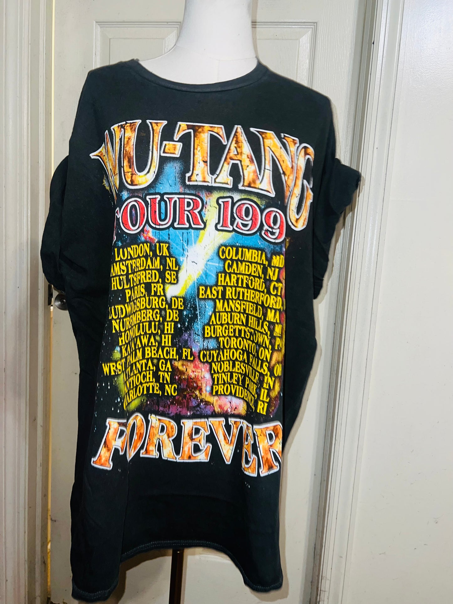 Wu-Tang Clan Tour Oversized Distressed Tee