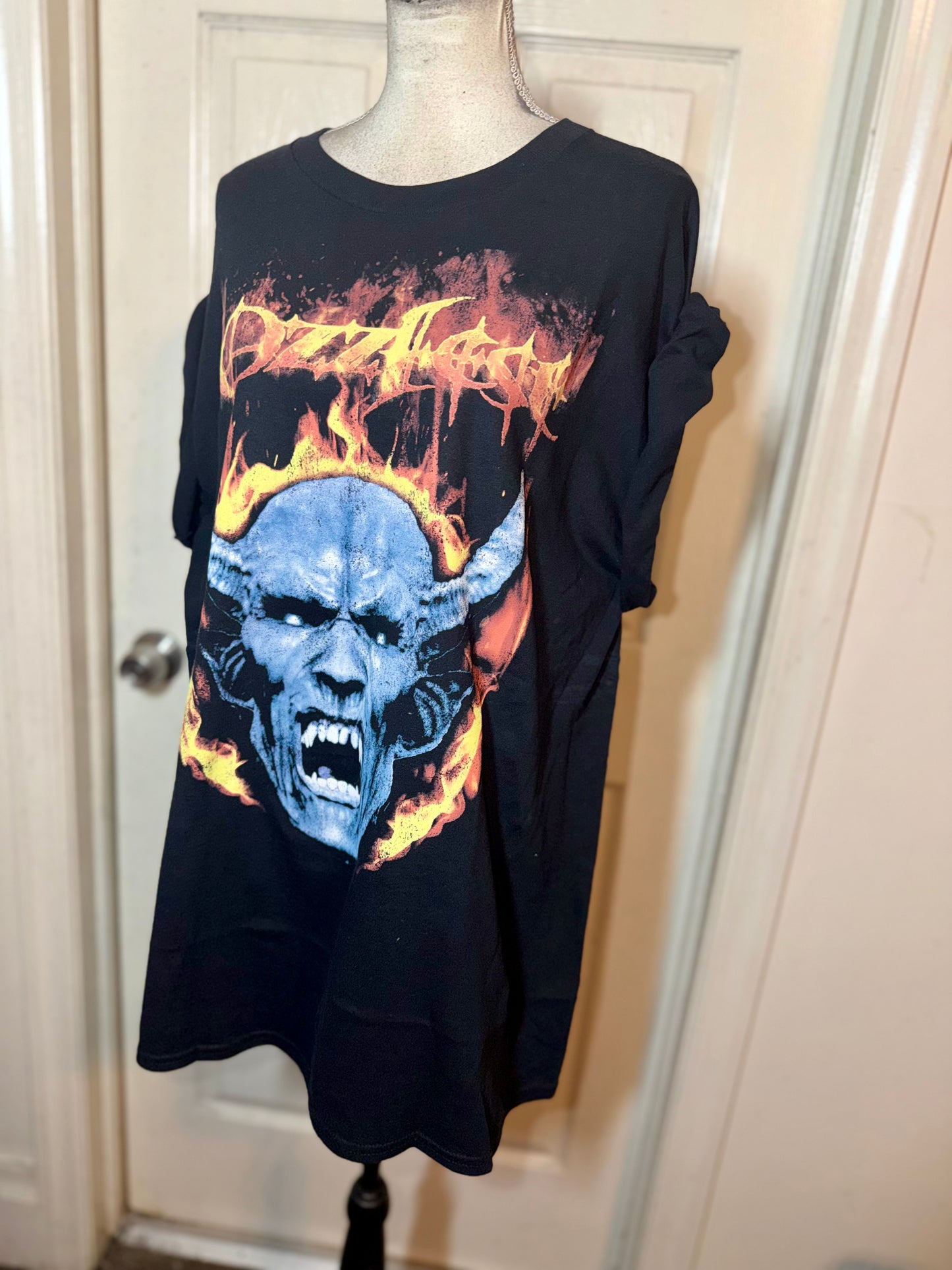 Ozzy Osbourne Ozzfest Oversized Distressed Tee