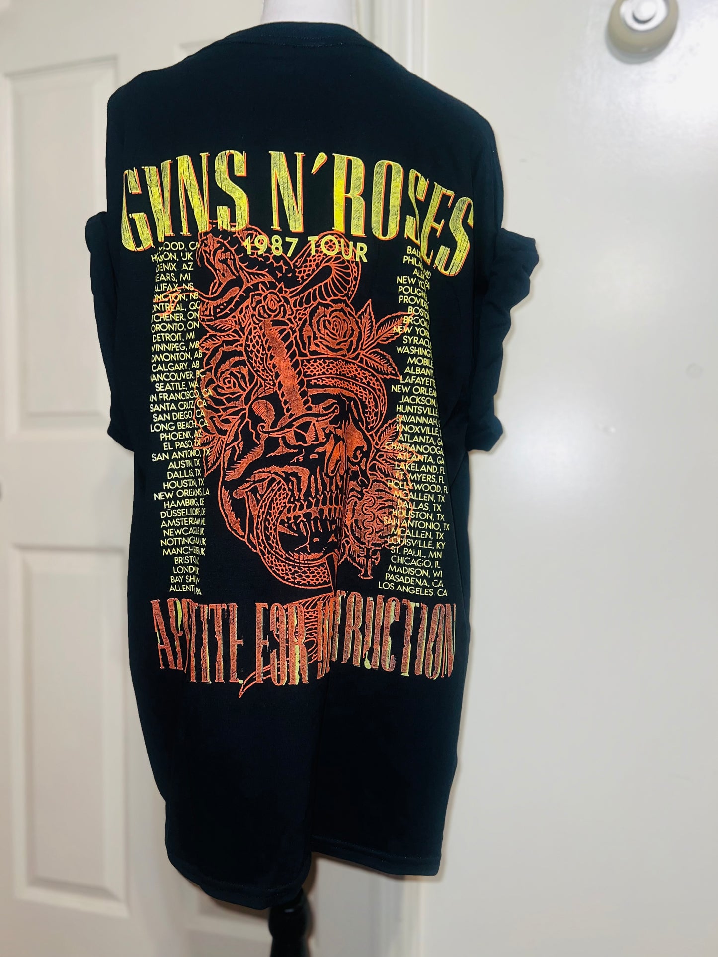Guns N’ Roses Double Sided Oversized Distressed Tee