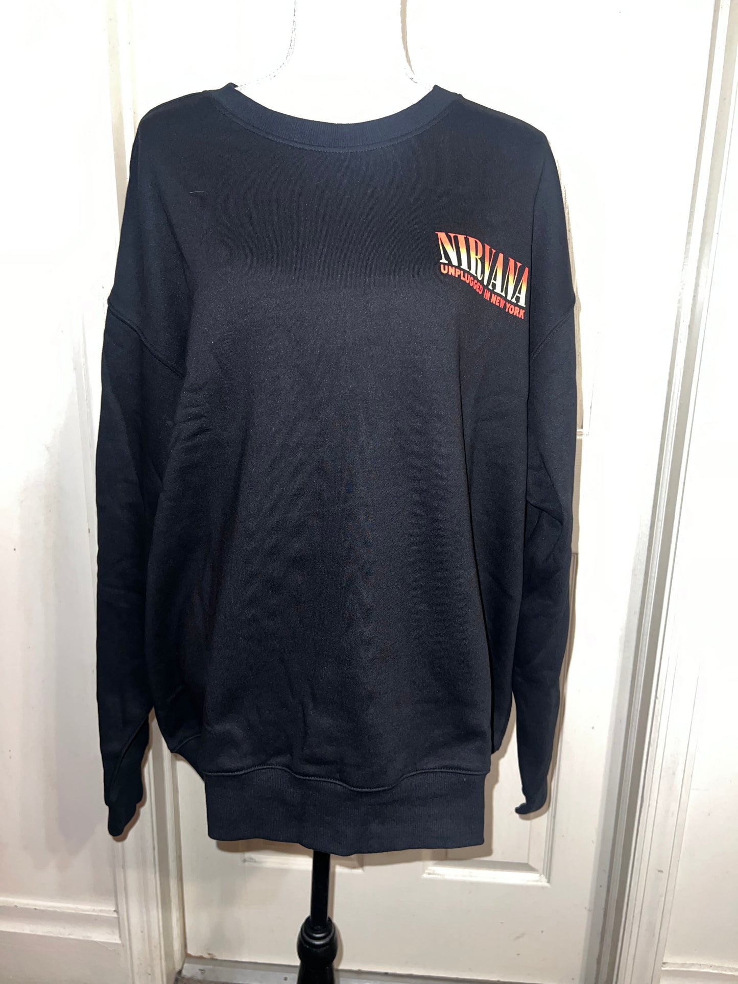 Nirvana Double Sided Oversized Distressed Tee