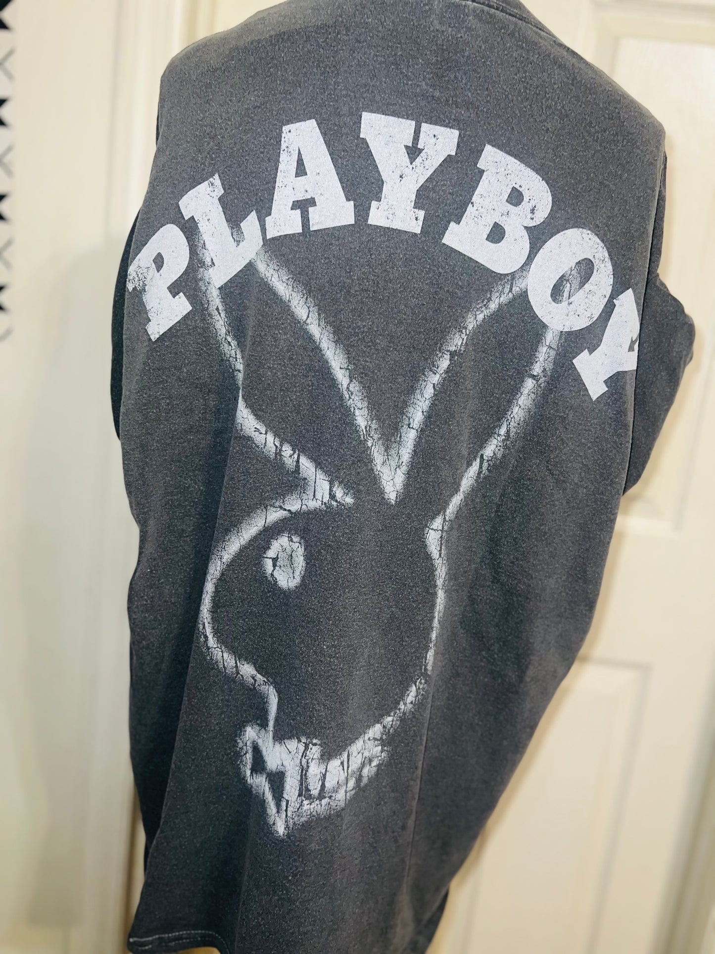 Playboy Double Sided Oversized Distressed Tee