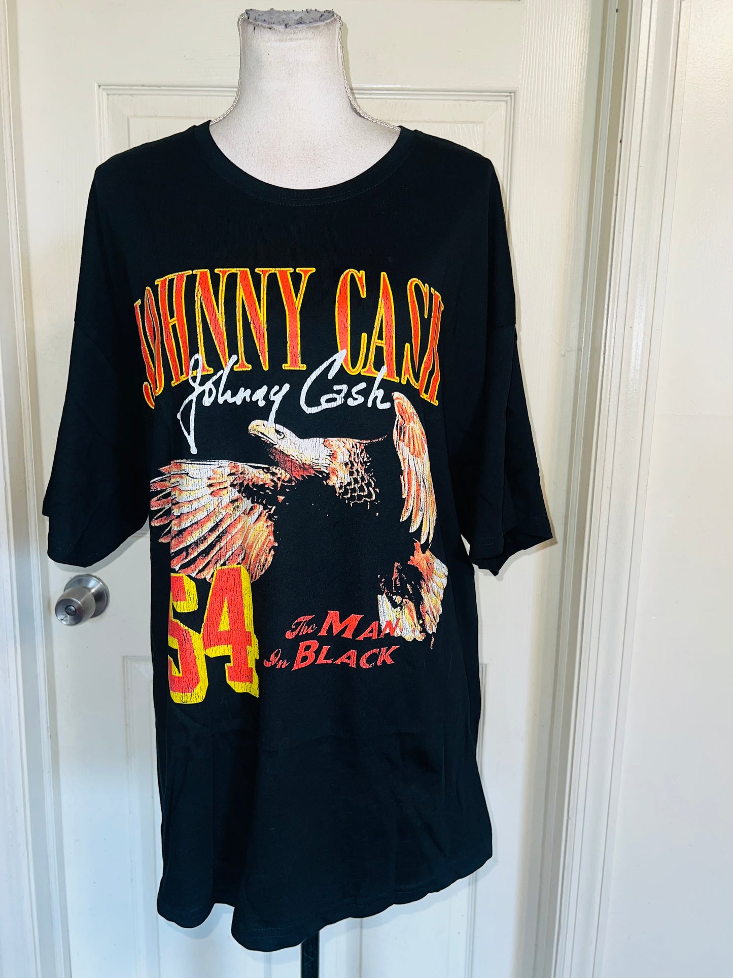 Johnny Cash Double Sided Oversized Distressed Tee