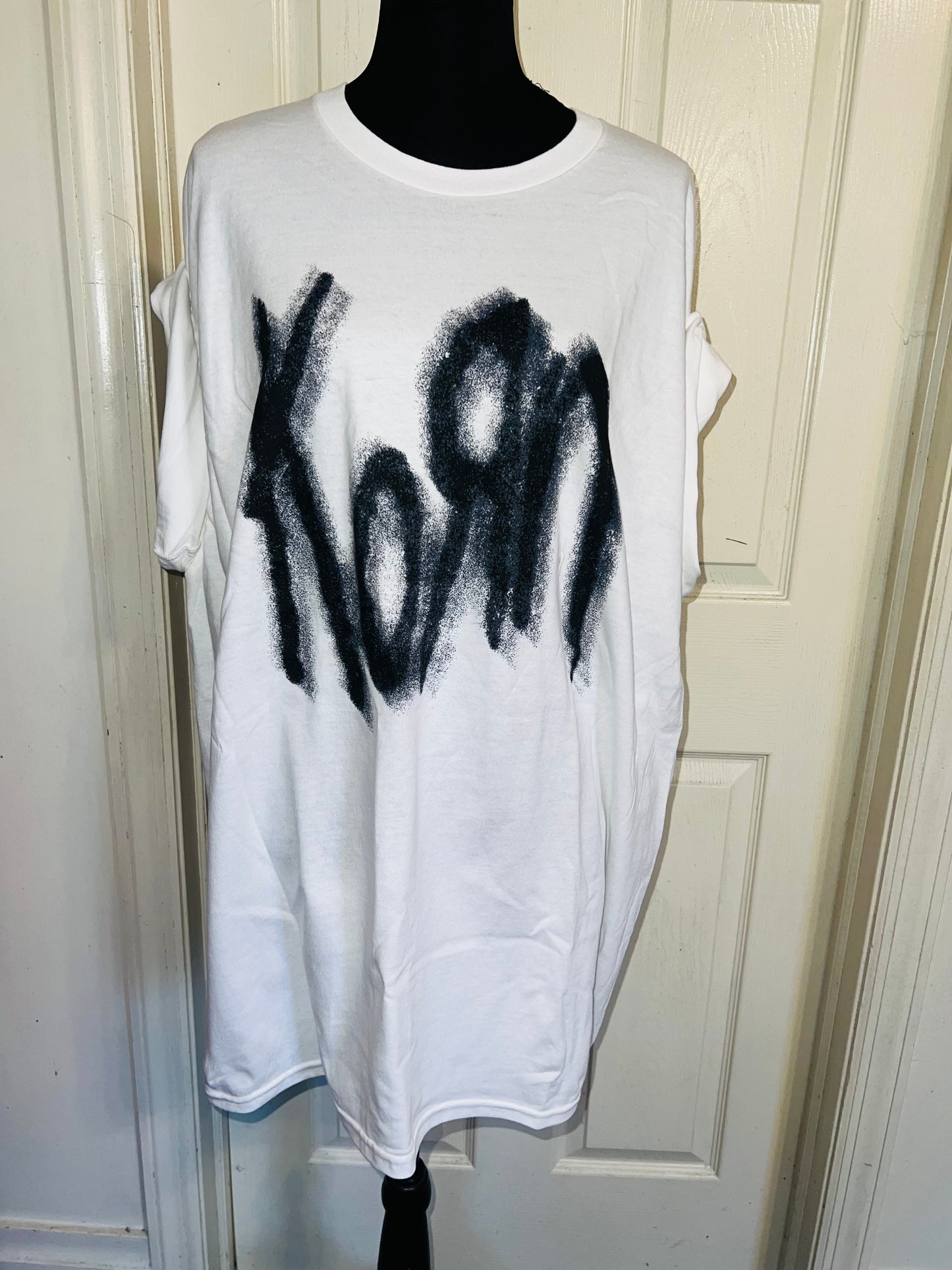 Korn Double Sided Oversized Distressed Tee