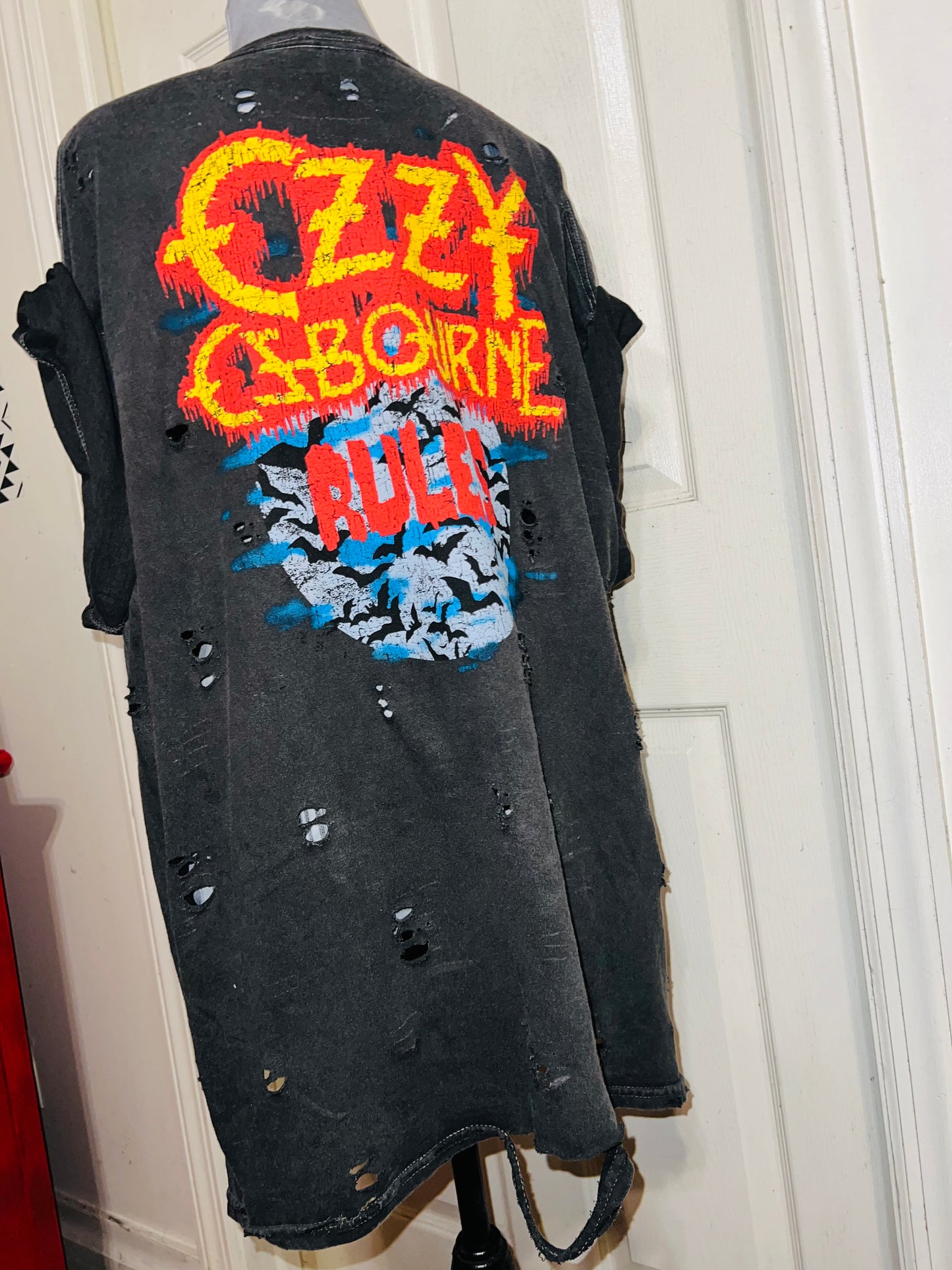 Ozzy Osbourne Double Sided Oversized Distressed Tee