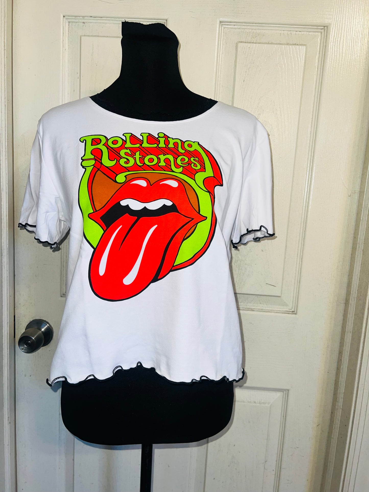 The Rolling Stones Distressed Baby Tee