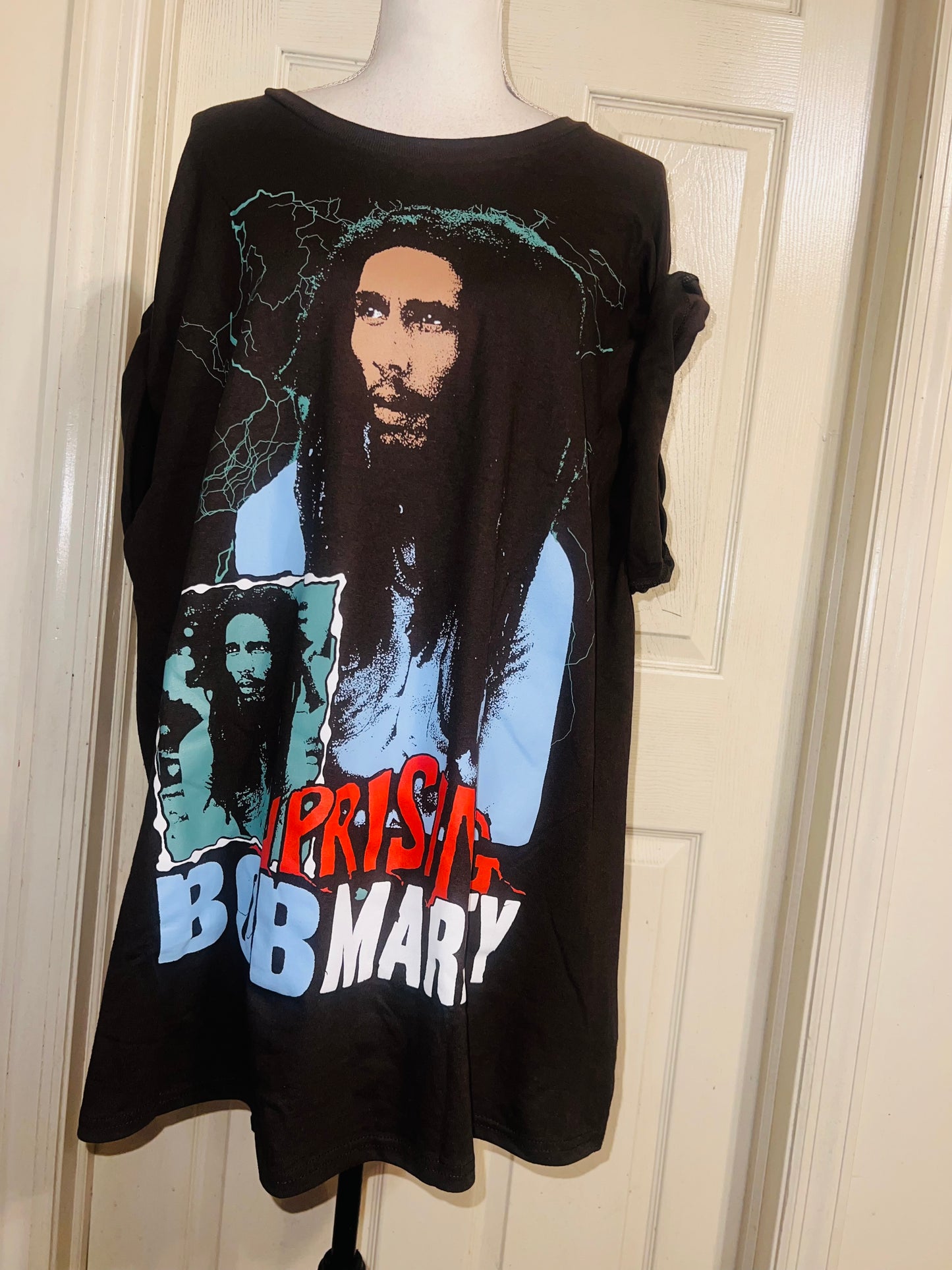 Bob Marley Oversized Distressed Tee