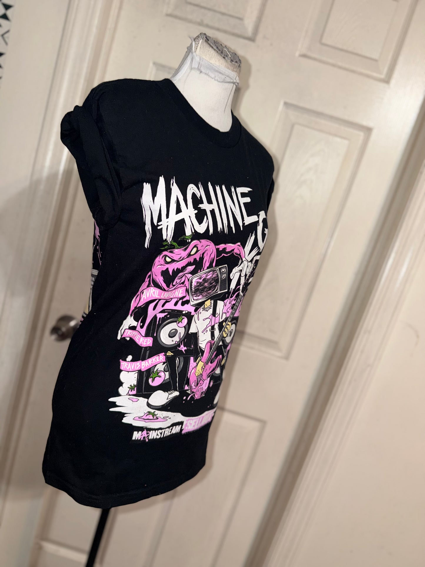 Machine Gun Kelly ft. Avril Lavigne Double Sided Oversized Distressed Tee