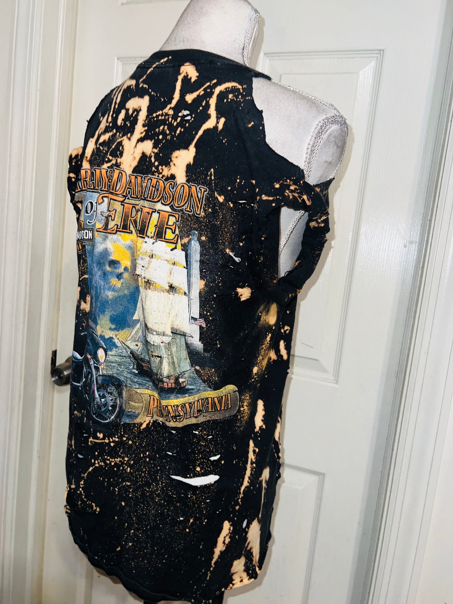 Harley Davidson Bleached Double Sided Distressed Tee