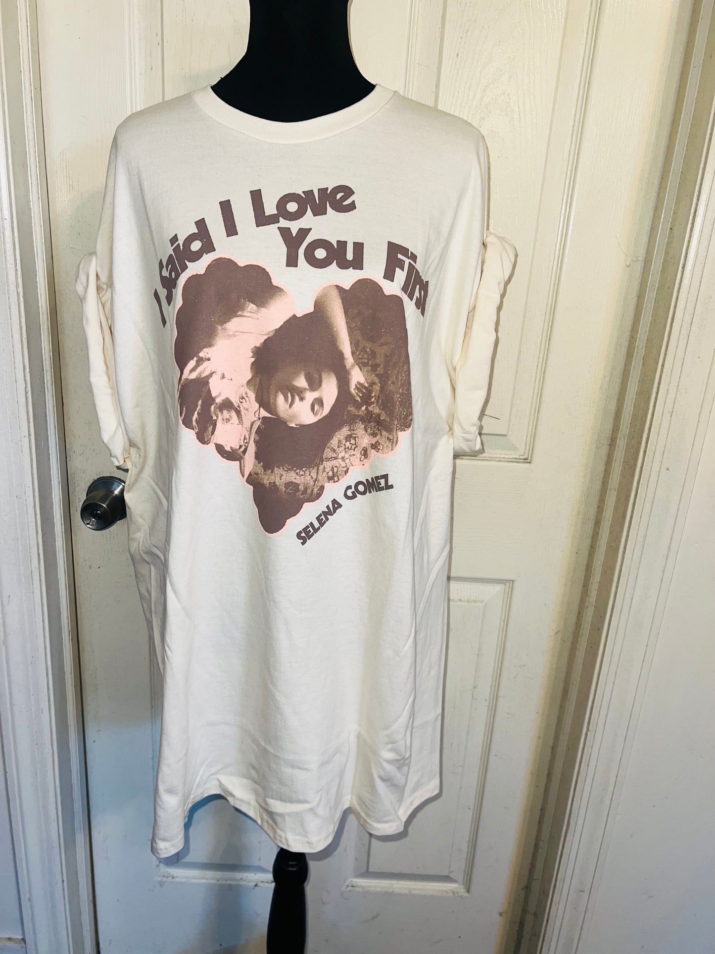 Selena Gomez Oversized Distressed Tee
