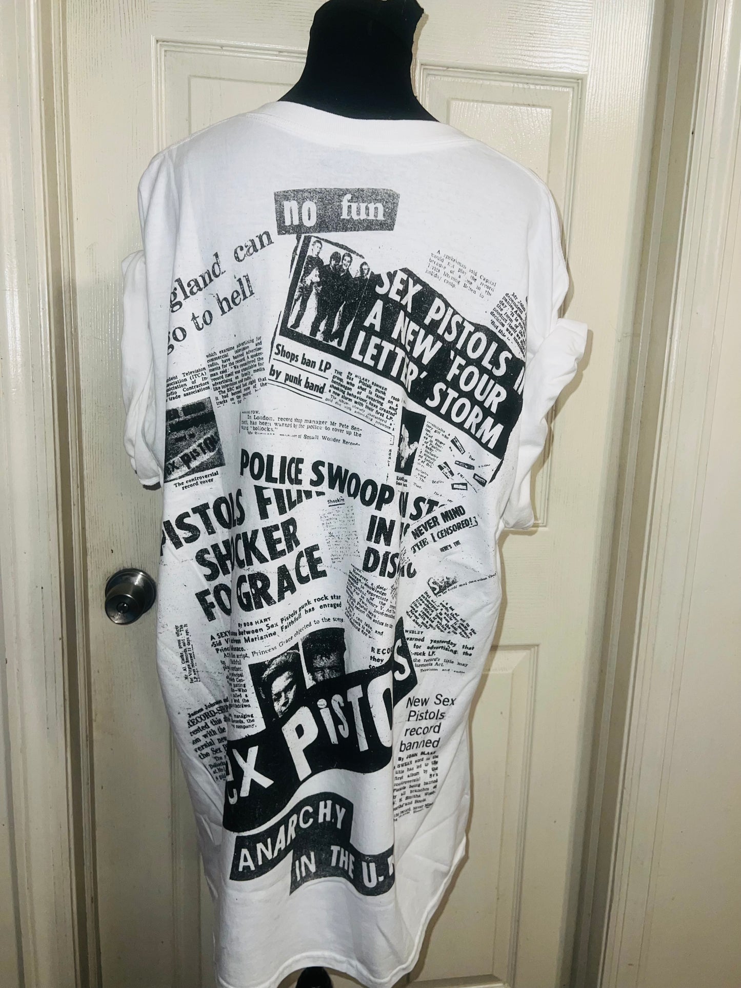 The Sex Pistols Double Sided Oversized Distressed Tee