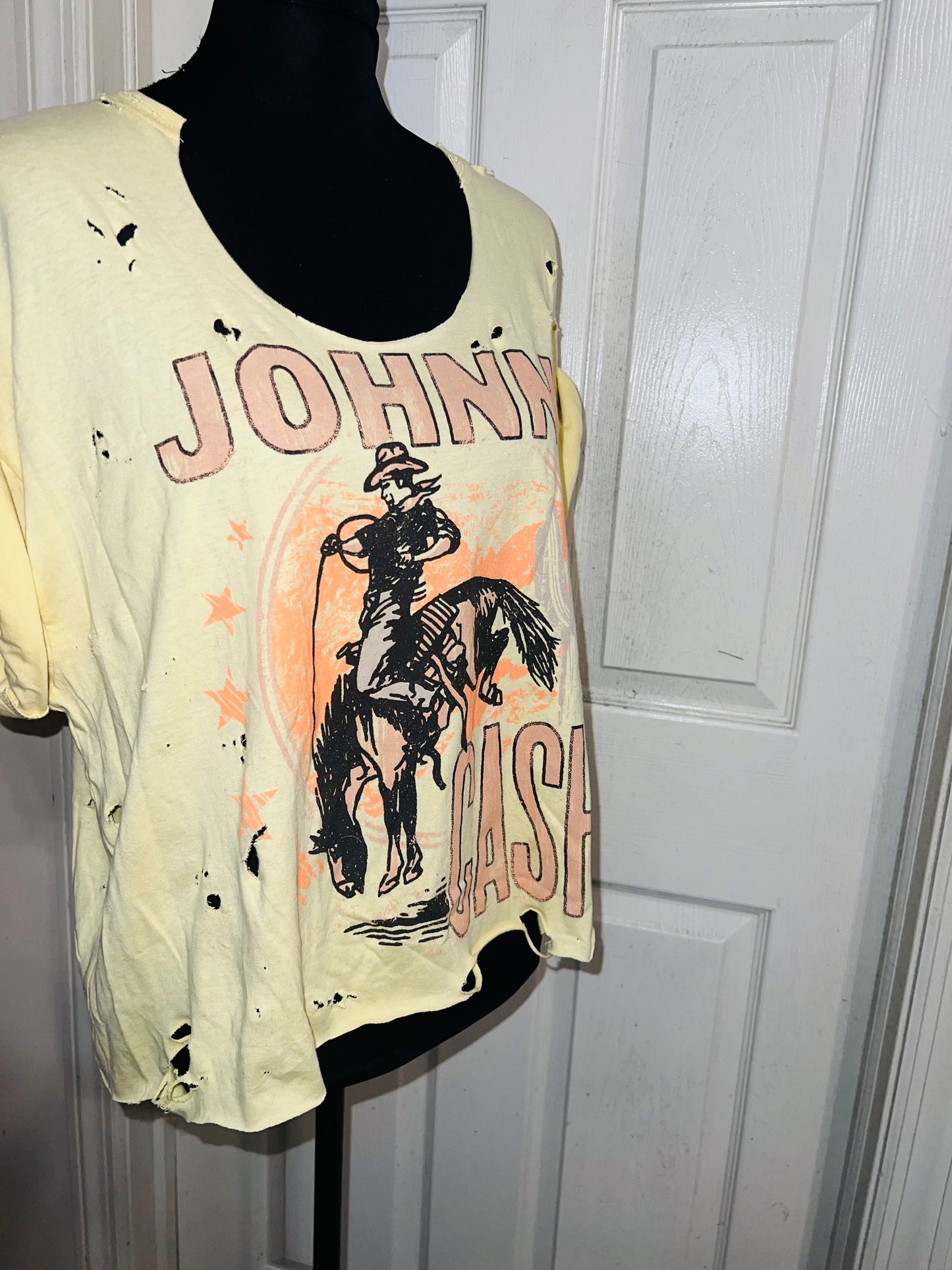 Johnny Cash Oversized Distressed Tee (As Is)