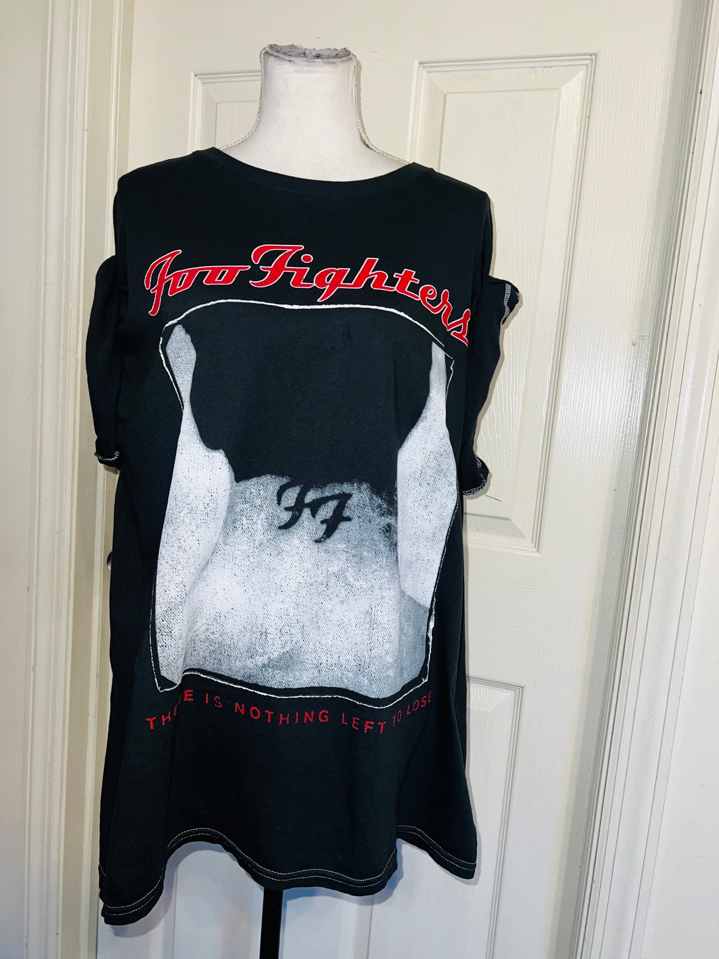 Foo Fighters Double Sided Oversized Distressed Tee
